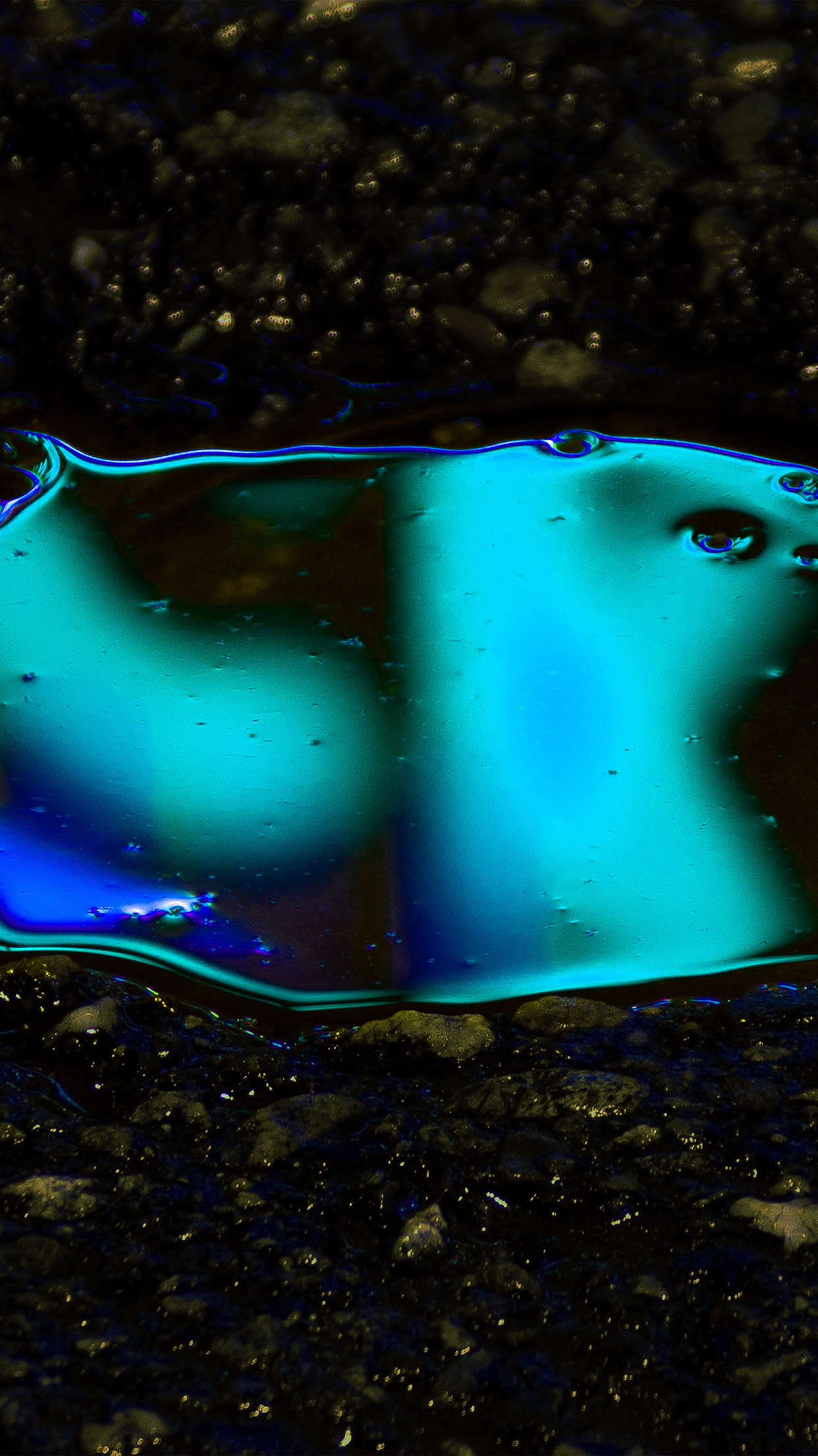 Rain Street Wet Neon Blue Dark Art