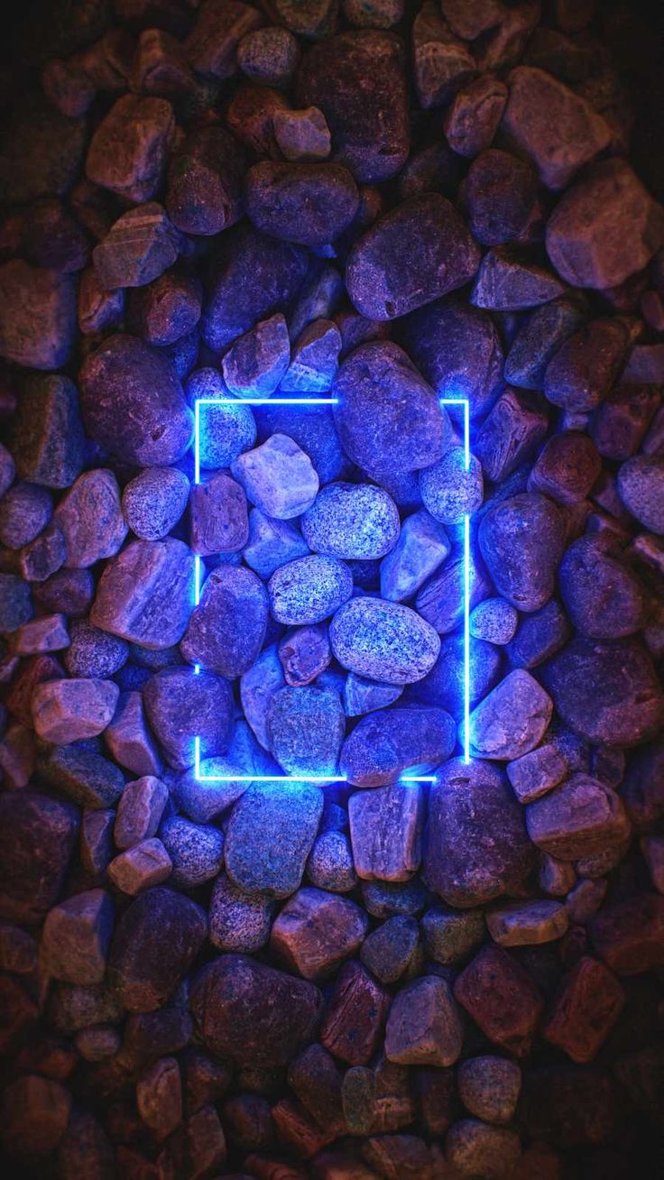 Blue Neon Light IPhone Wallpaper