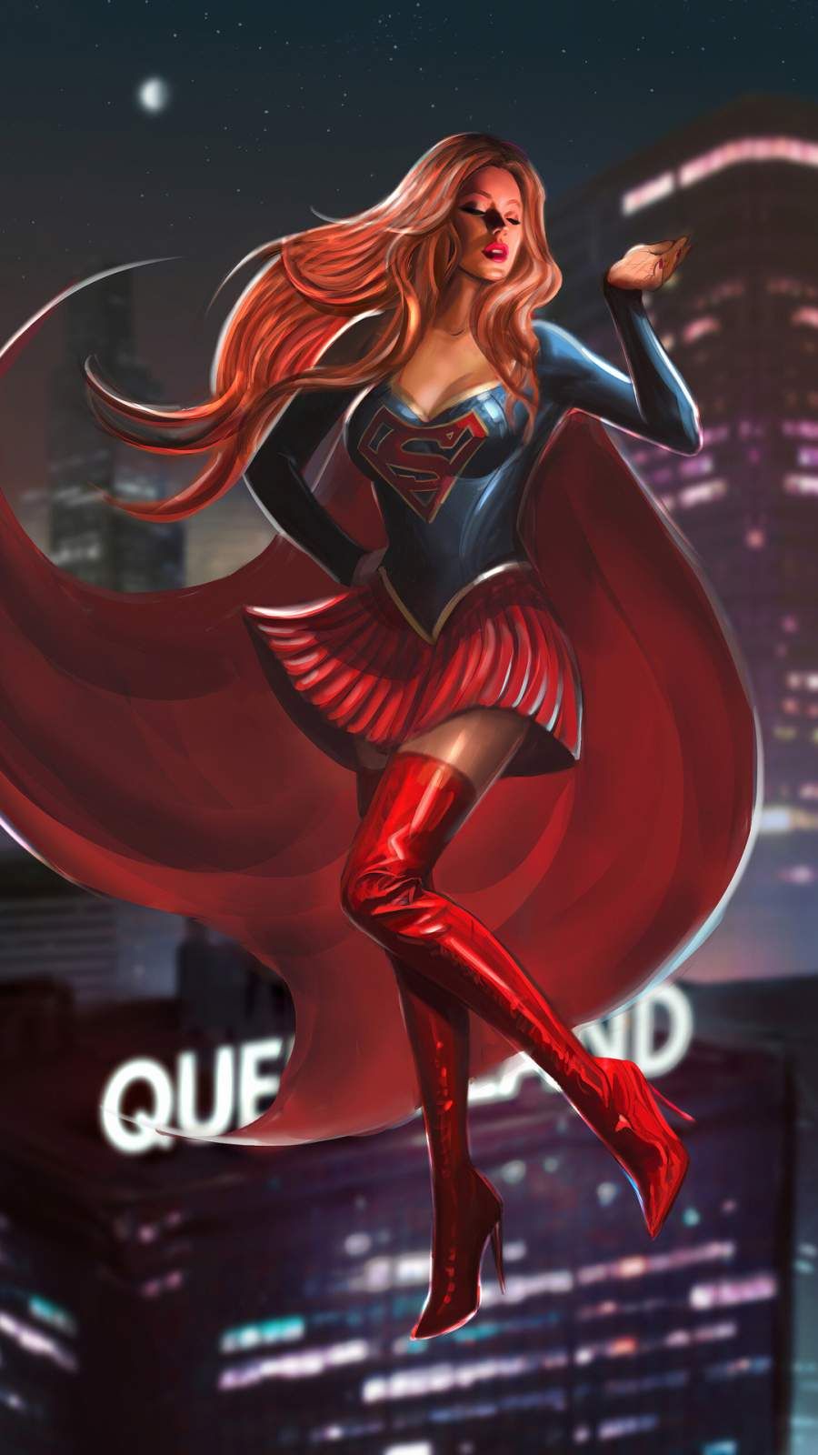 Supergirl Fly iPhone Wallpaper. Power