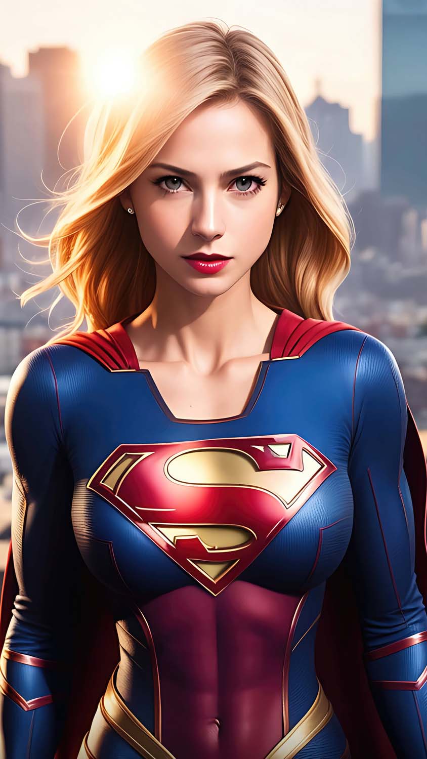 Supergirl posing pretty powerful (wallpaper) #02 by comingfromouterspace on  DeviantArt