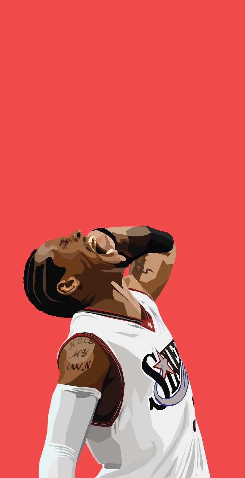 Allen Iverson Phone Wallpapers - Wallpaper Cave, image size:837x1635
