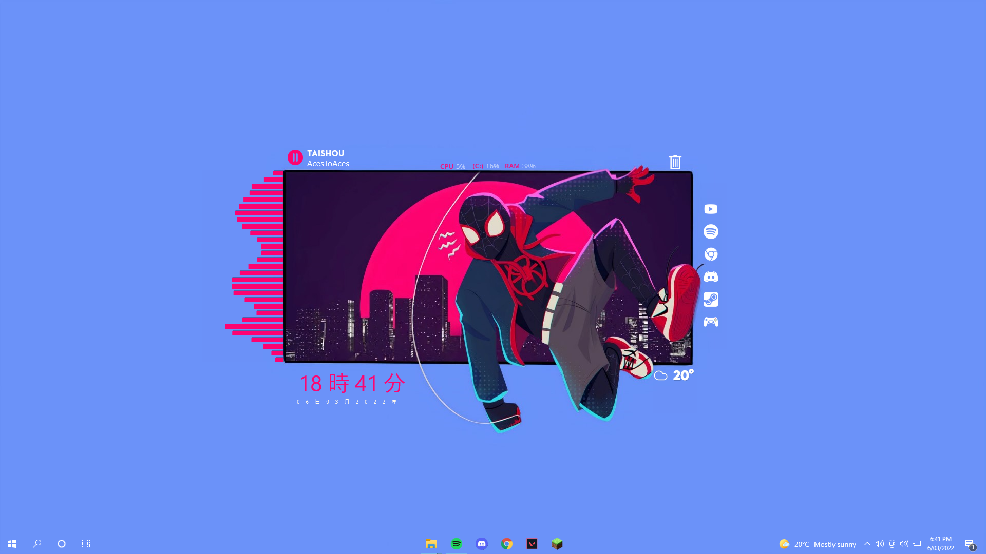 Miles Morales Rainmeter