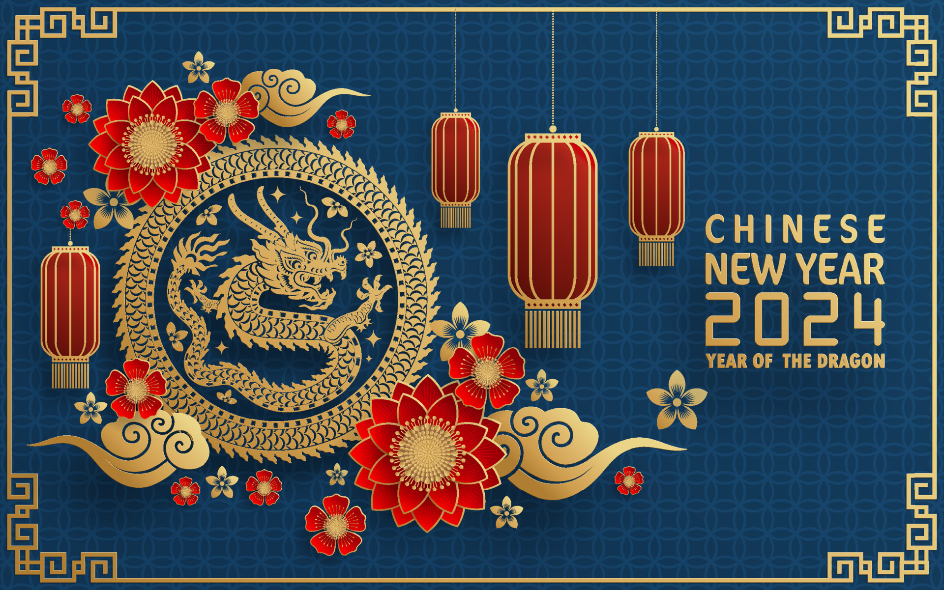 Happy Chinese New Year 2024 Wallpaper