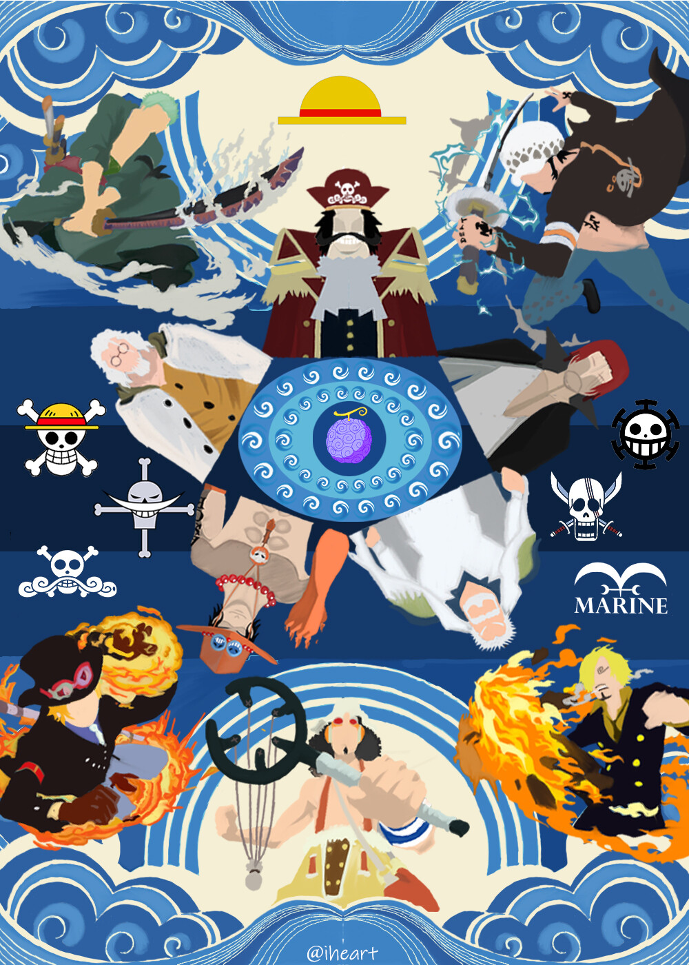 One Piece Minimalist Wallpaper