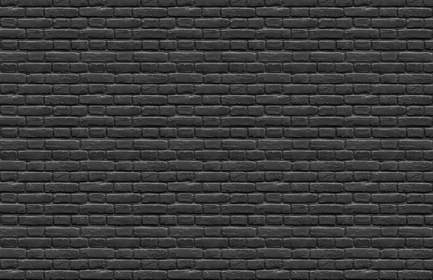 Black Painted Brick Effect Wallpaper