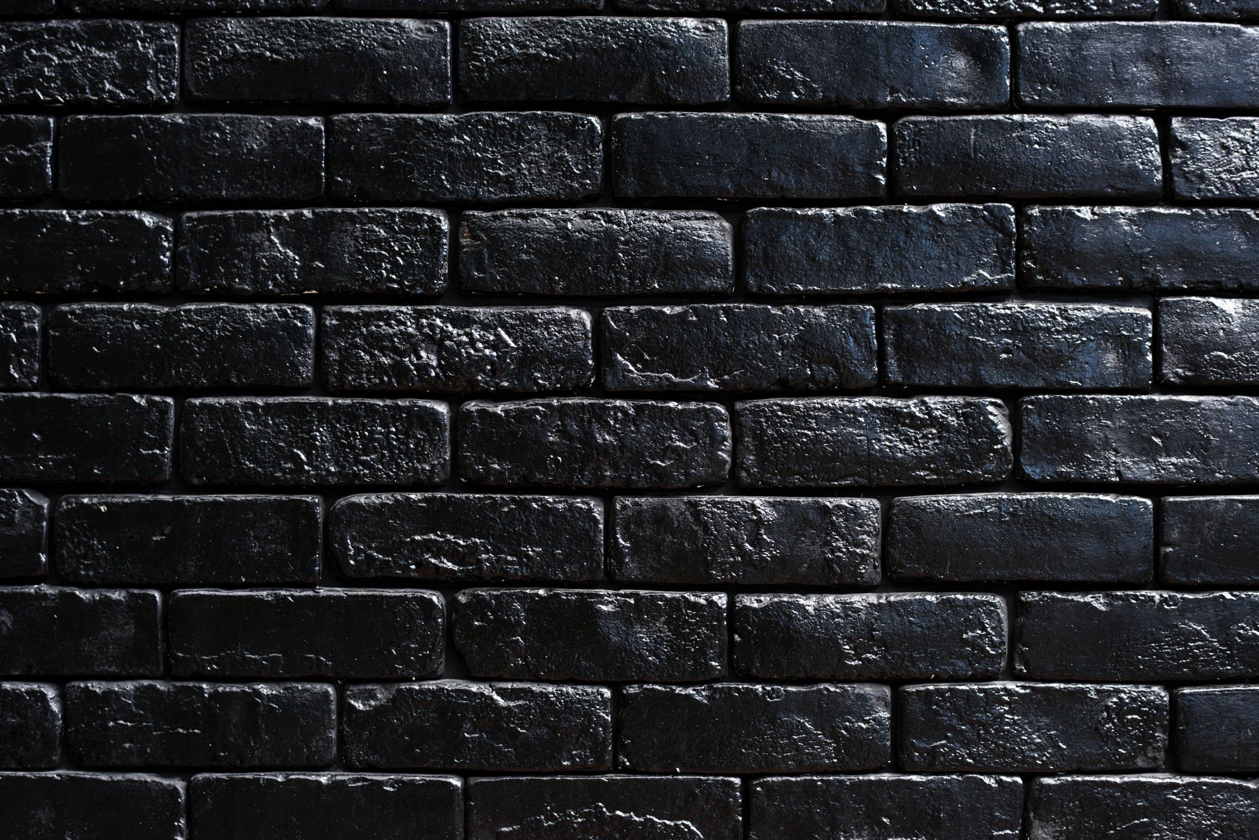 Black brick wall