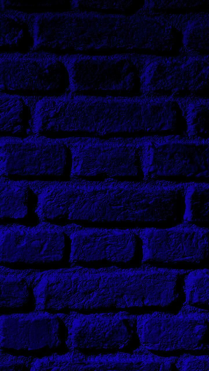 Blue brick wall. Brick wallpaper