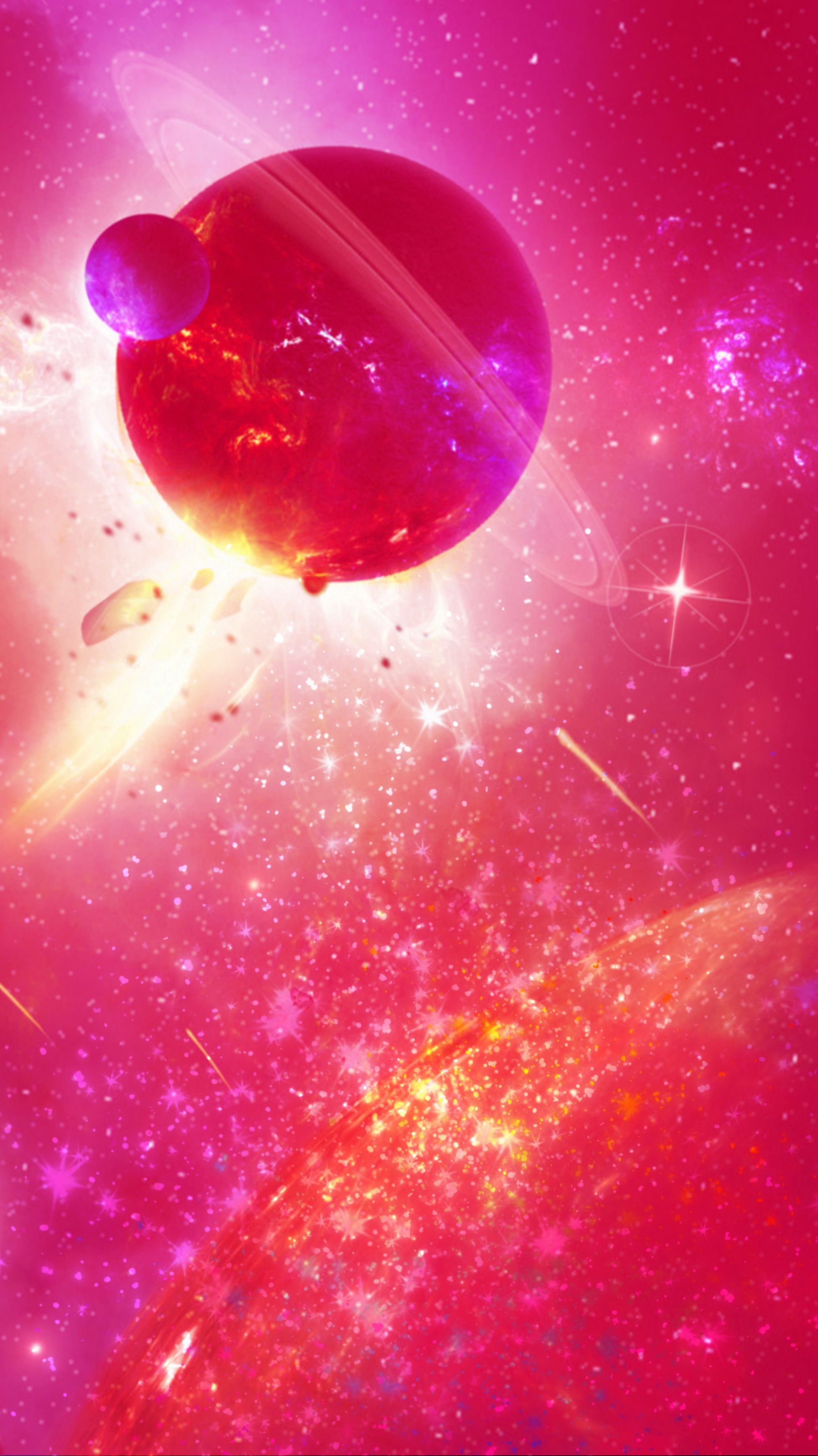 Pink universe wallpaper, Galaxy