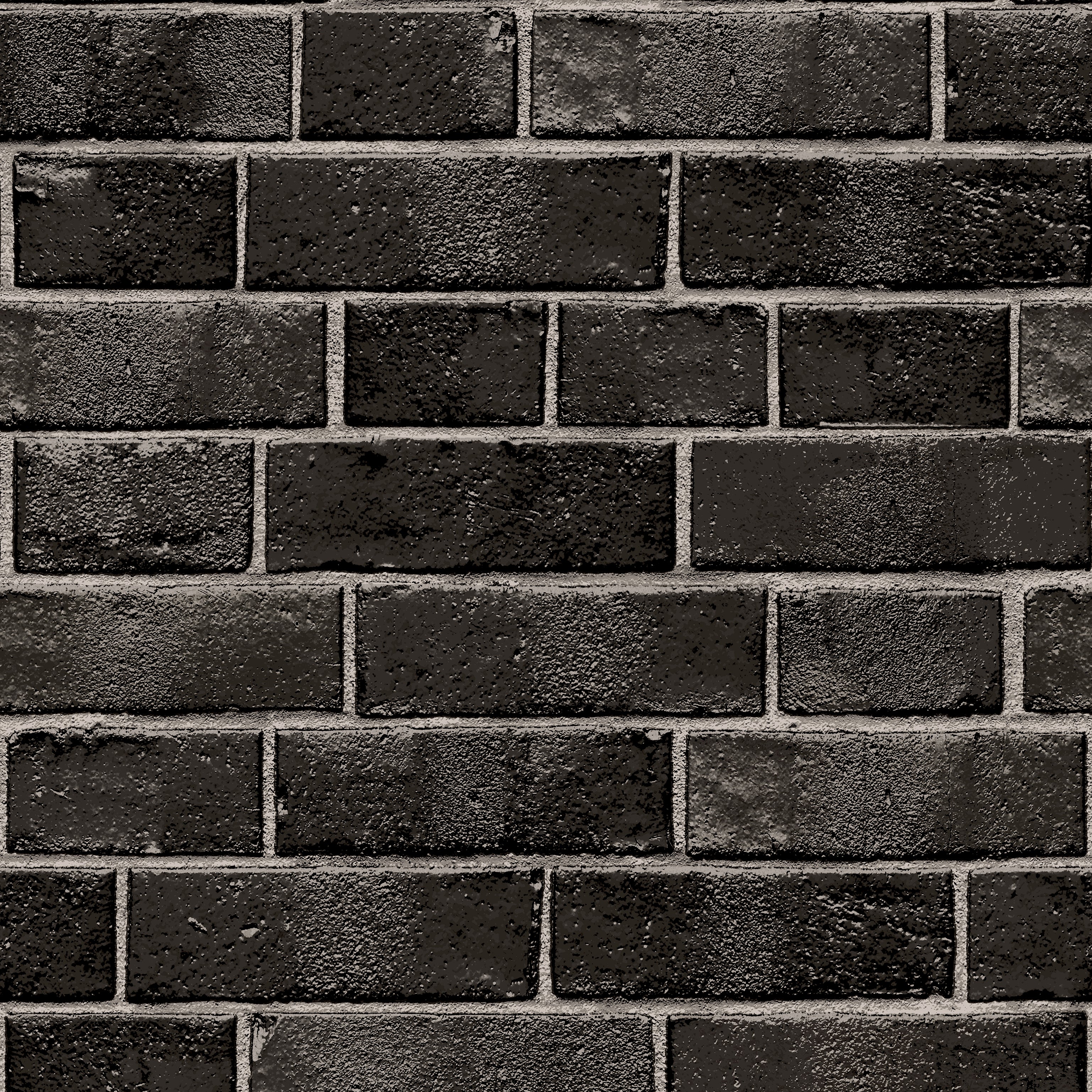 Tempaper Ebony Brick. Designer Removable Peel and Stick Wallpaper