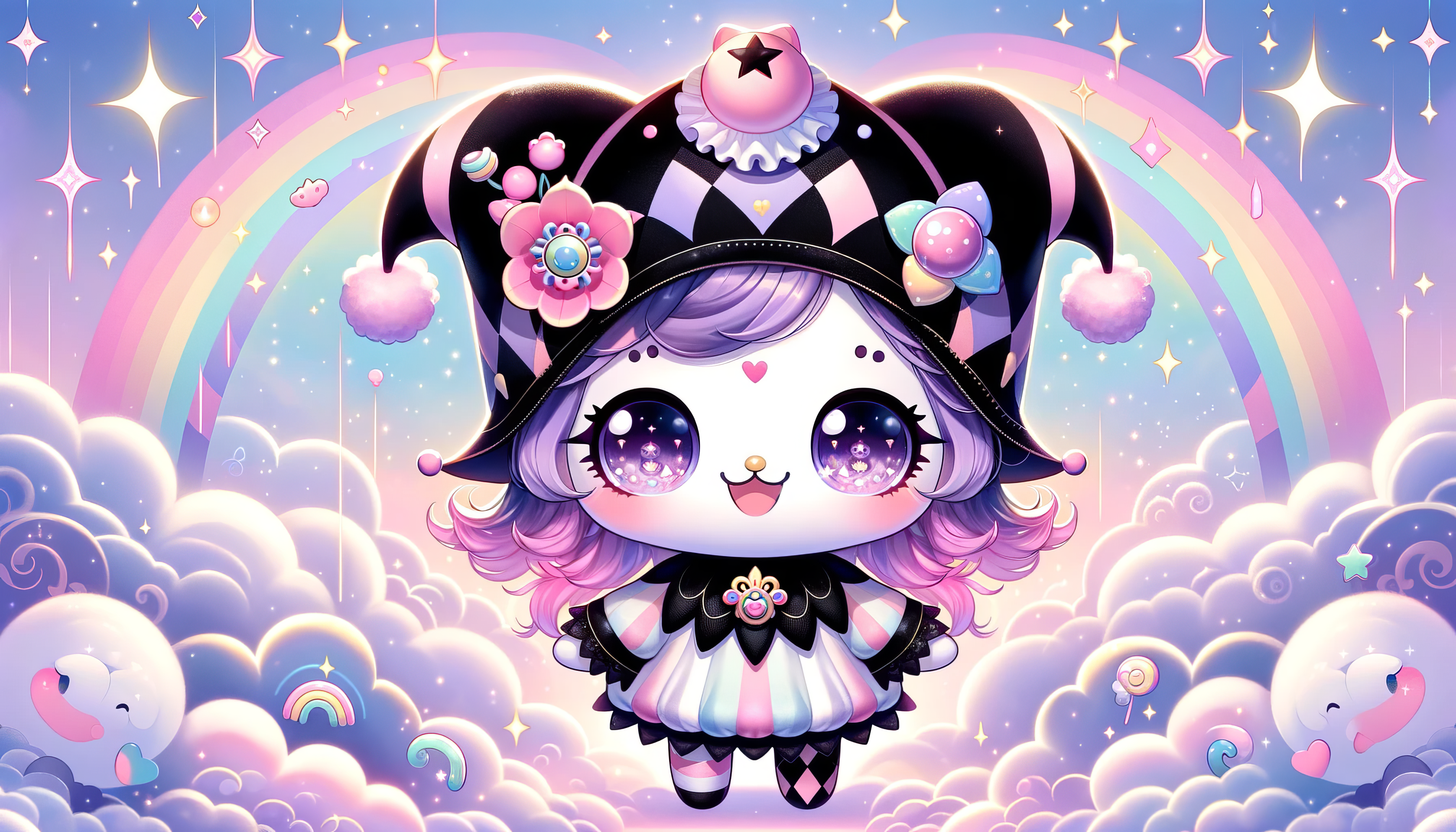 Kuromi Hello Kitty HD Wallpaper