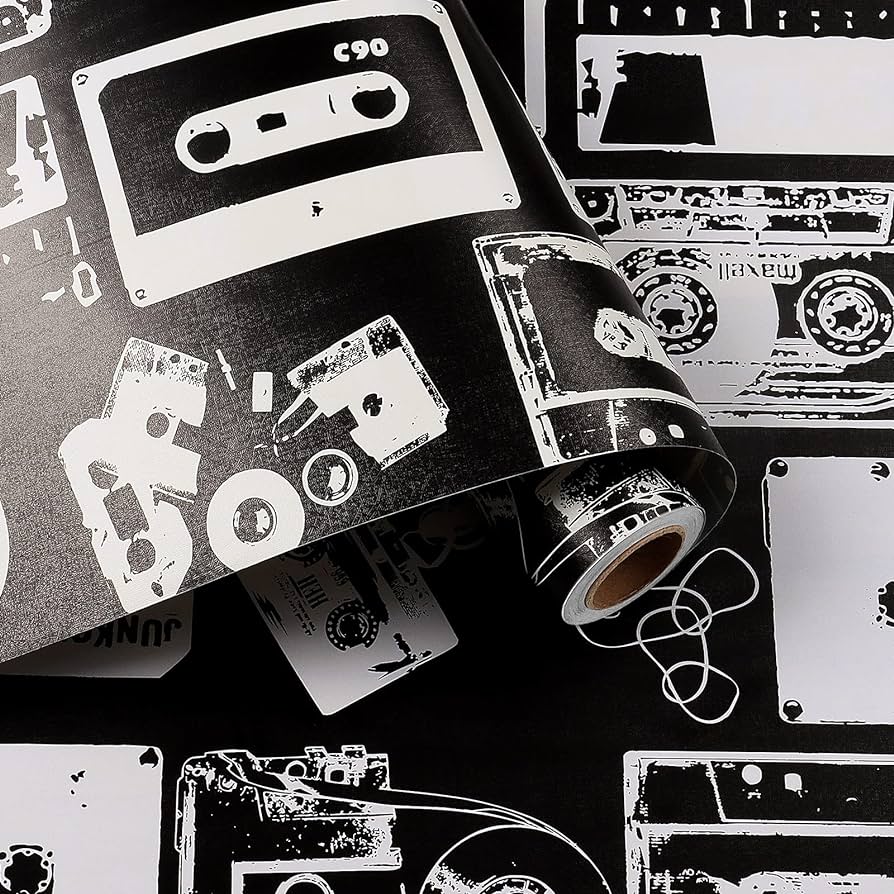 Video Cassette Tape Wall Paper Sticker