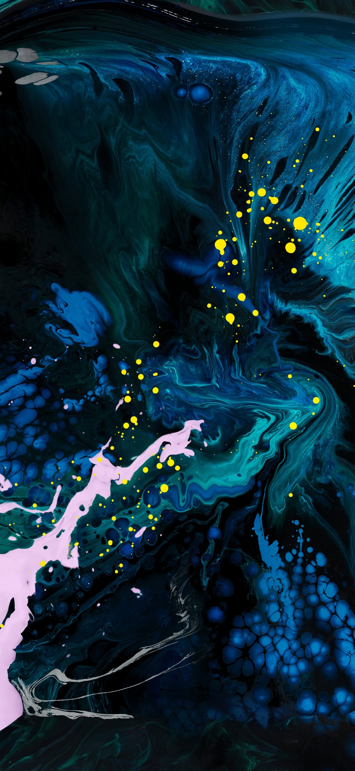 iPad Pro Wallpaper 4K, Liquid art, Blue
