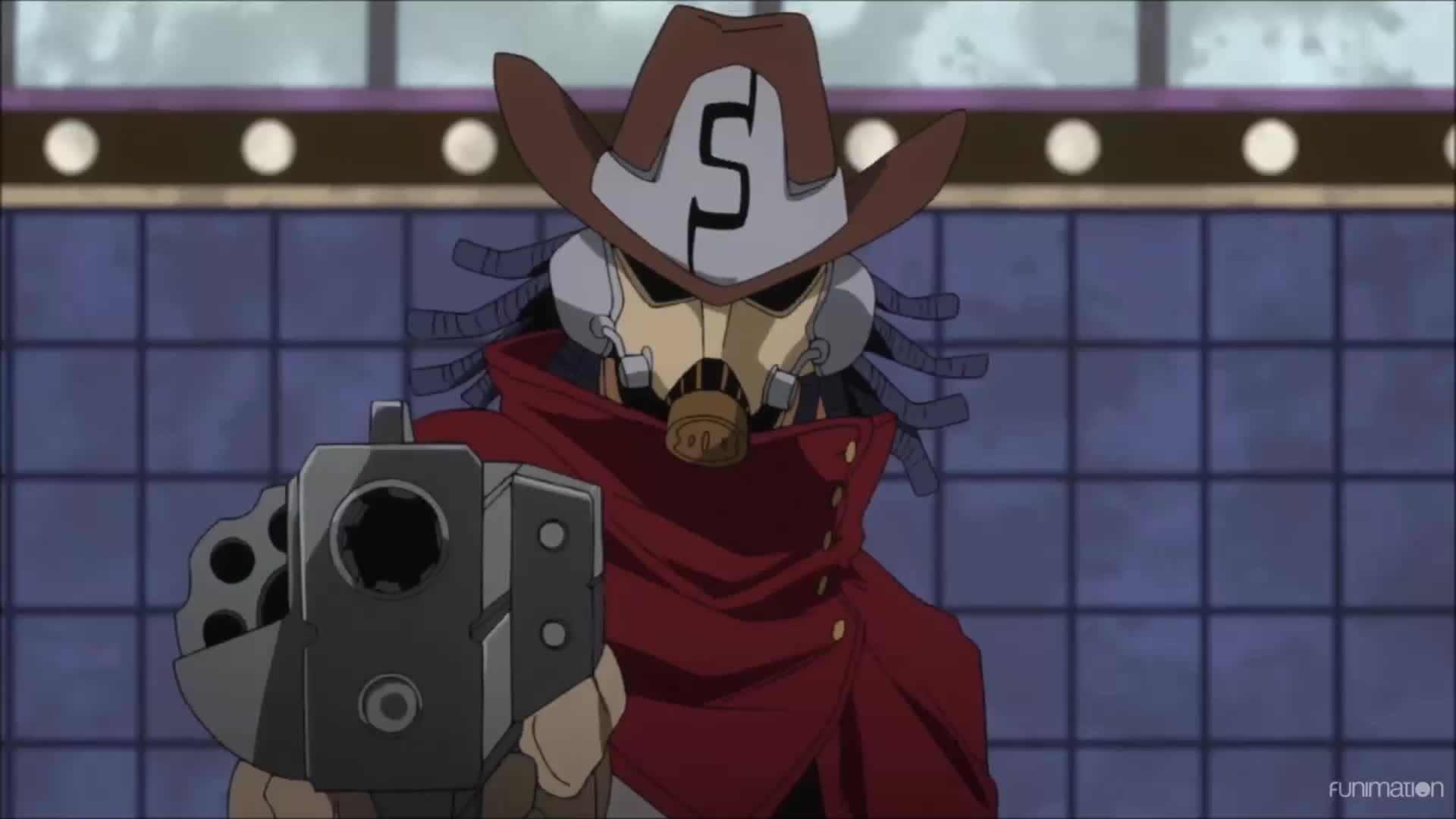 Snipe Shooting Up Villains in 'My Hero