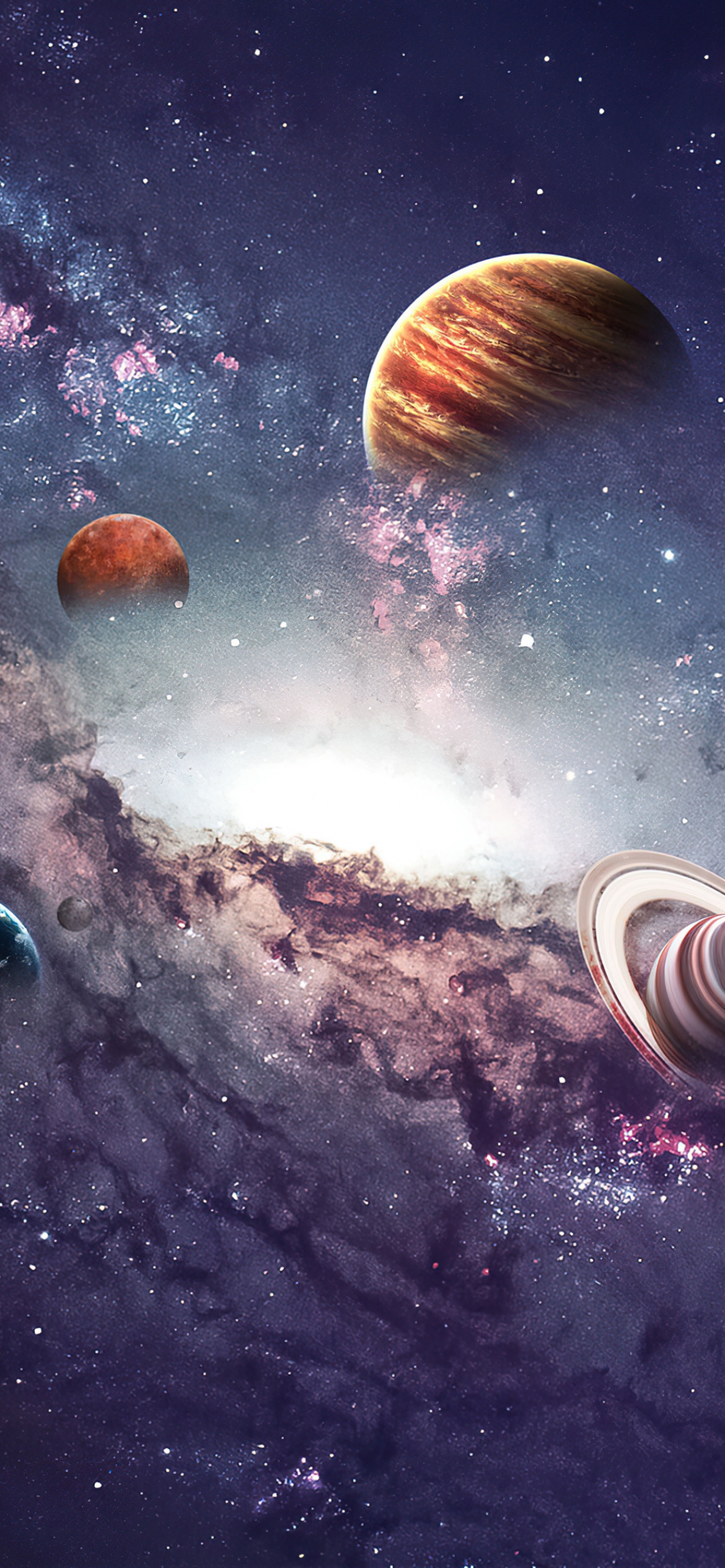 Solar system Planets Aesthetic 4K Wallpaper