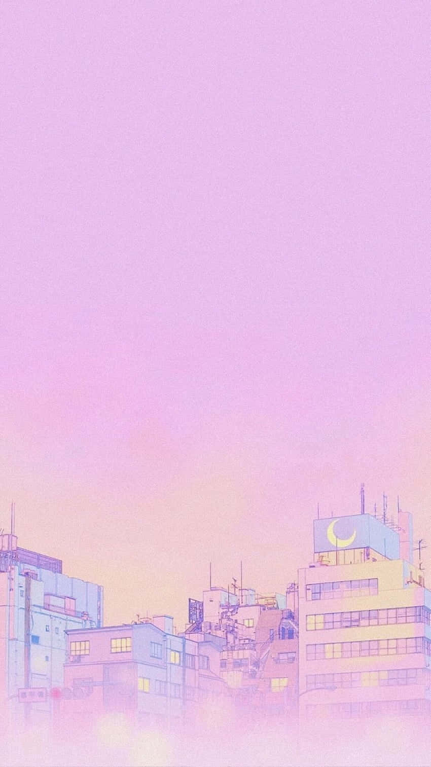 pastel pink aesthetic anime. Wallpaper