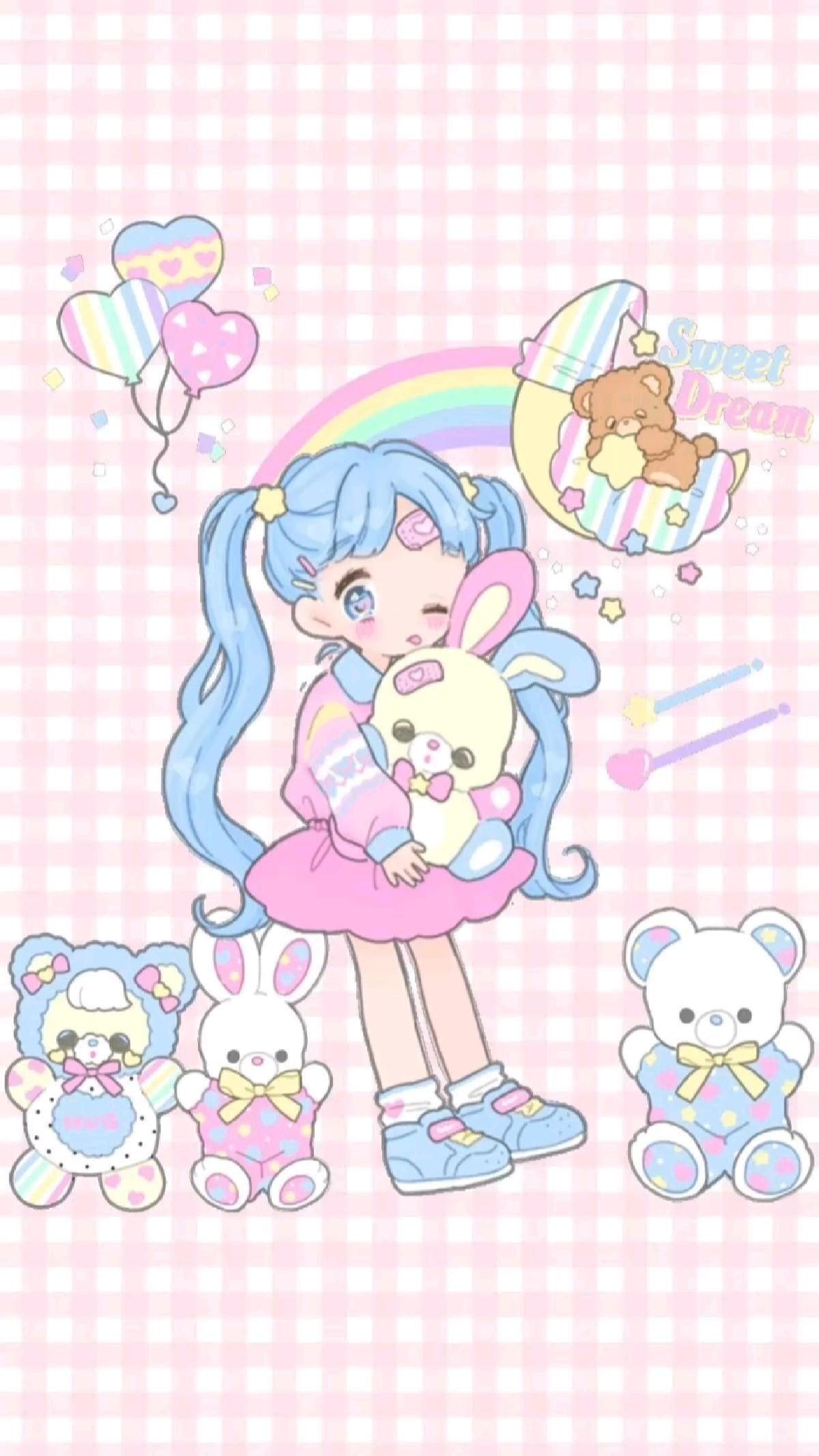 Pastel Kawaii Phone Wallpaper. Kawaii