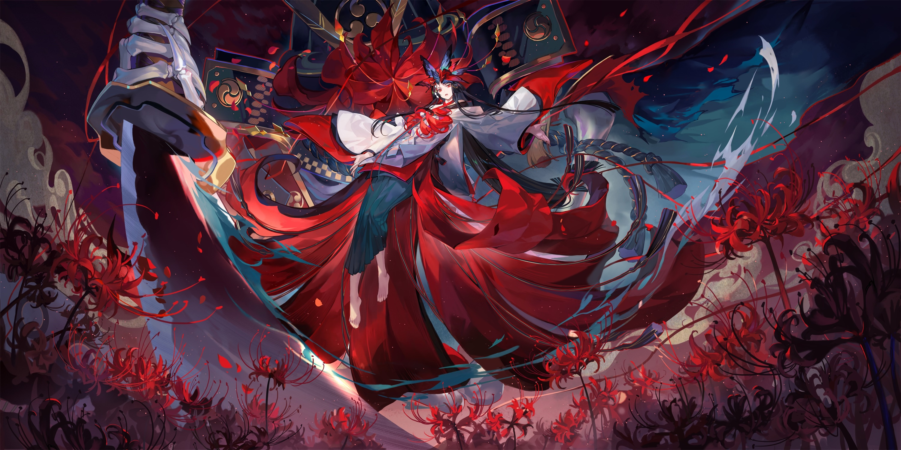 Vibrant Onmyoji Anime HD Wallpaper