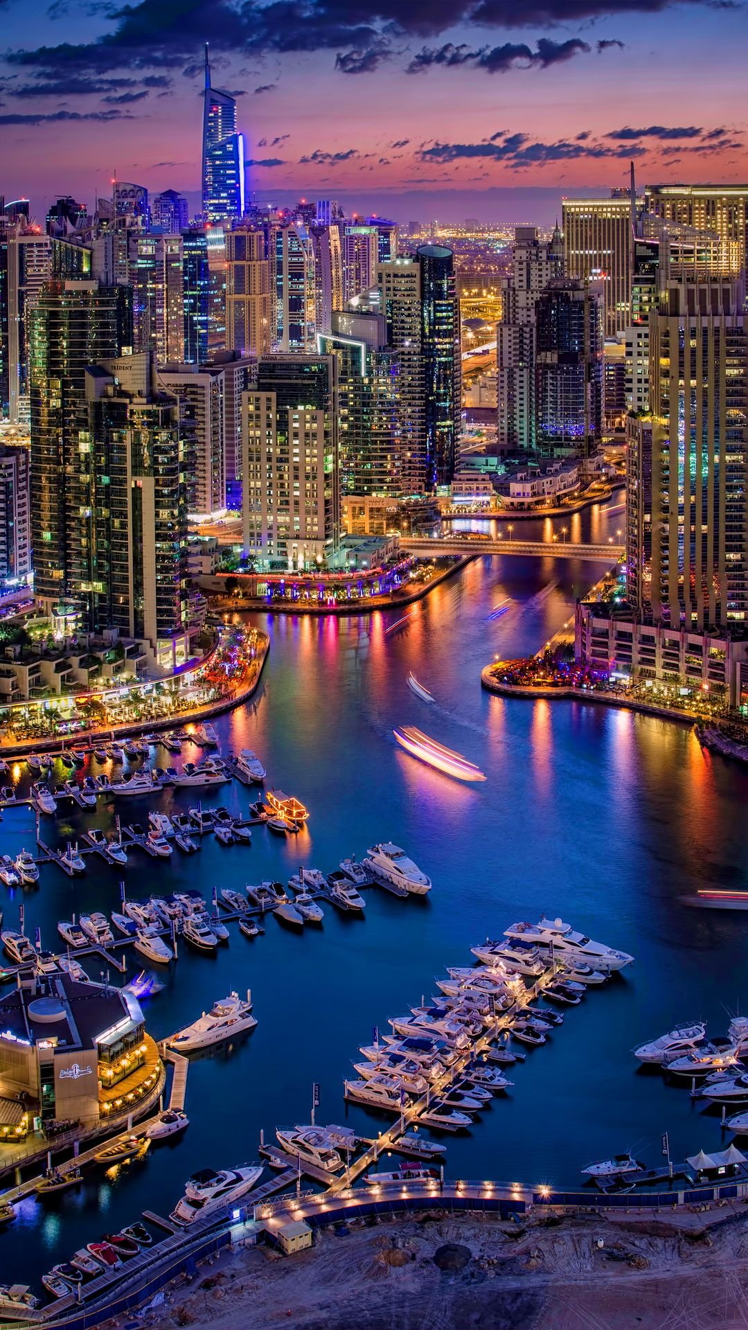 Dubai city night Wallpaper Download