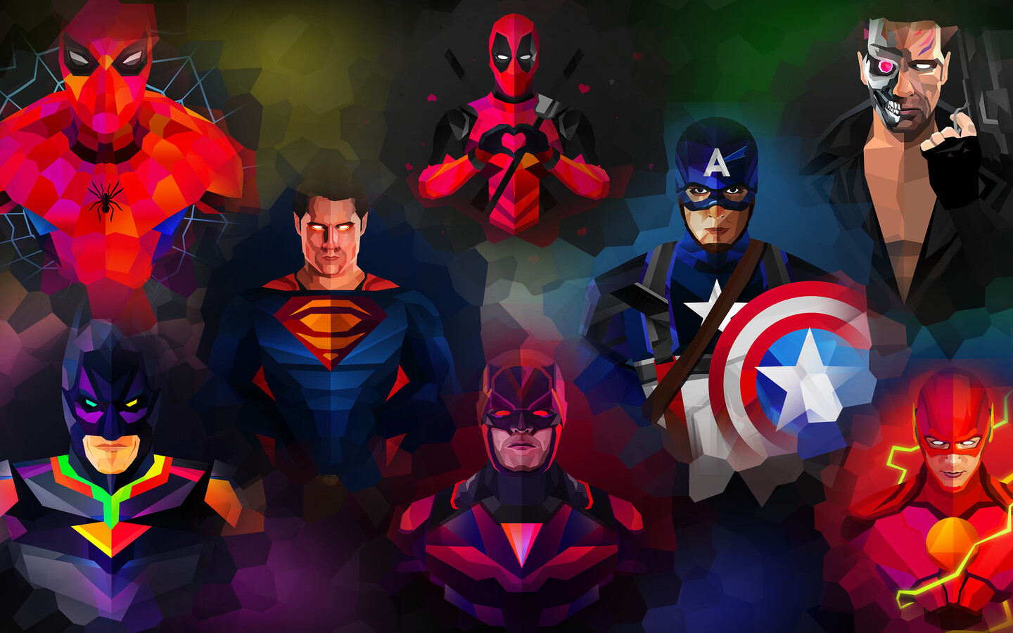 Marvel And Dc Low Poly Art