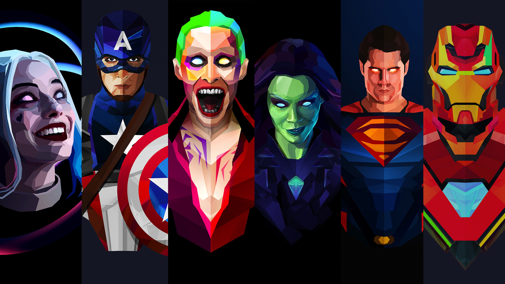 Dc And Marvel Artwork abstract KDE