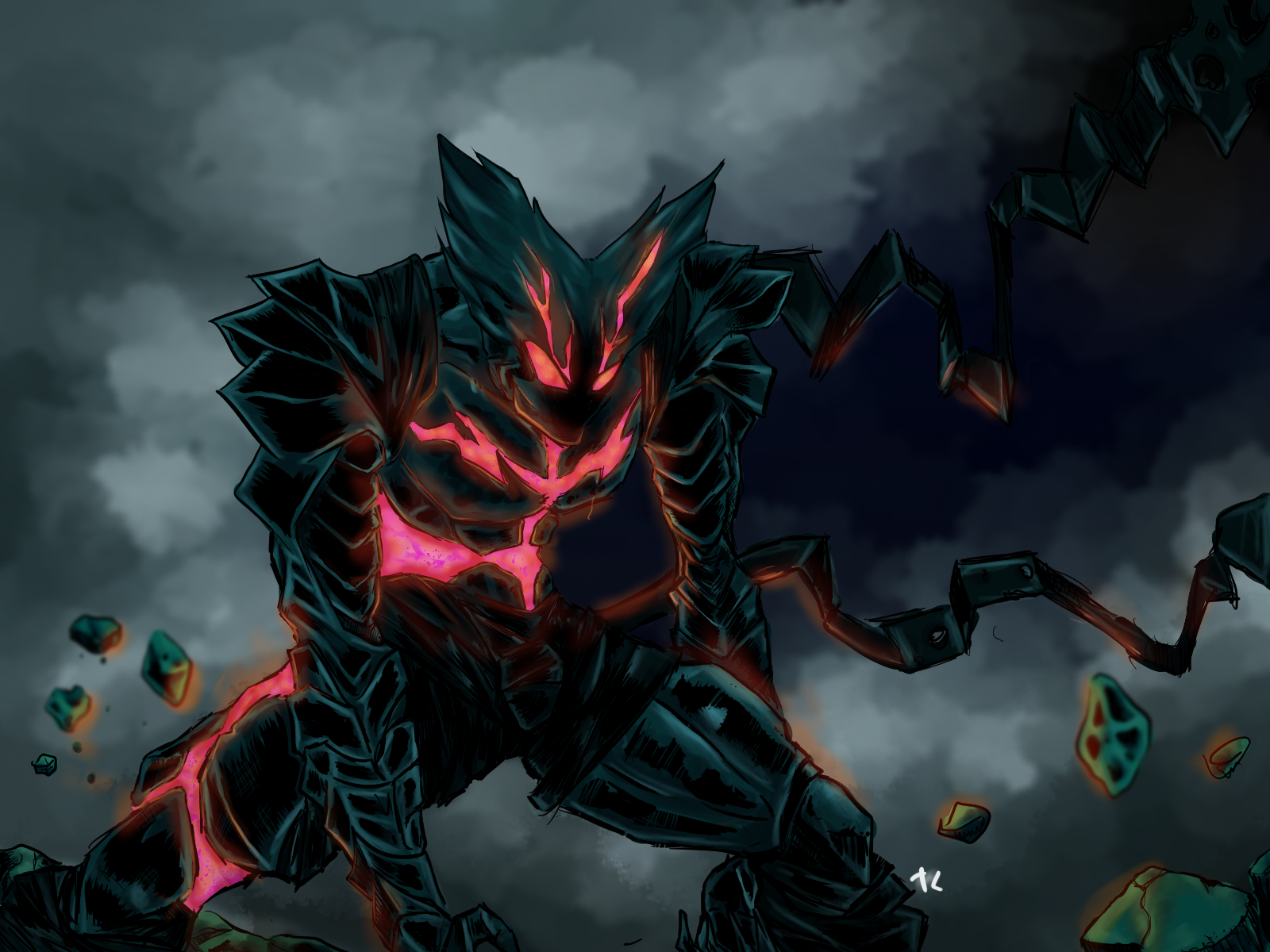 Garou Monster. One Punch Man. Fan Art