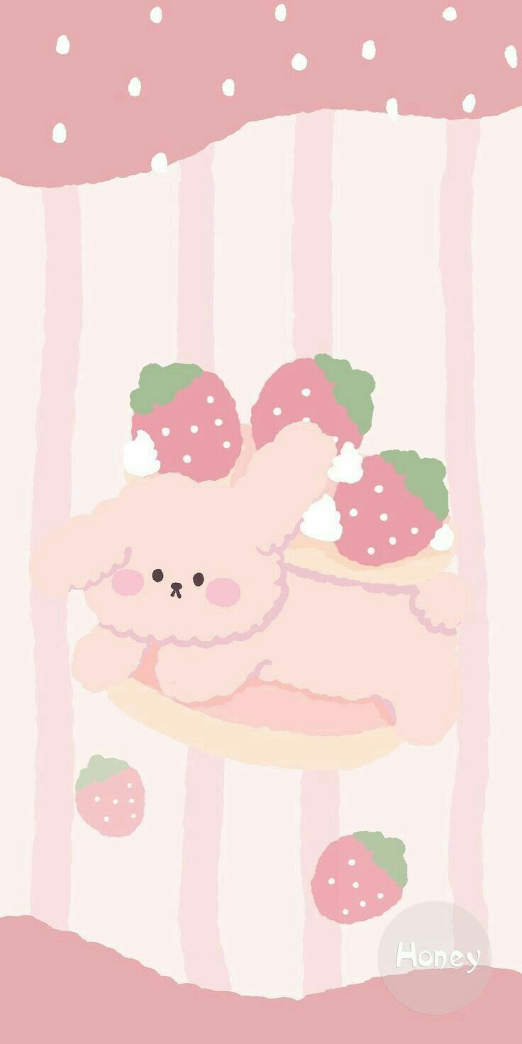 Soft Pink korean bear wallpaper