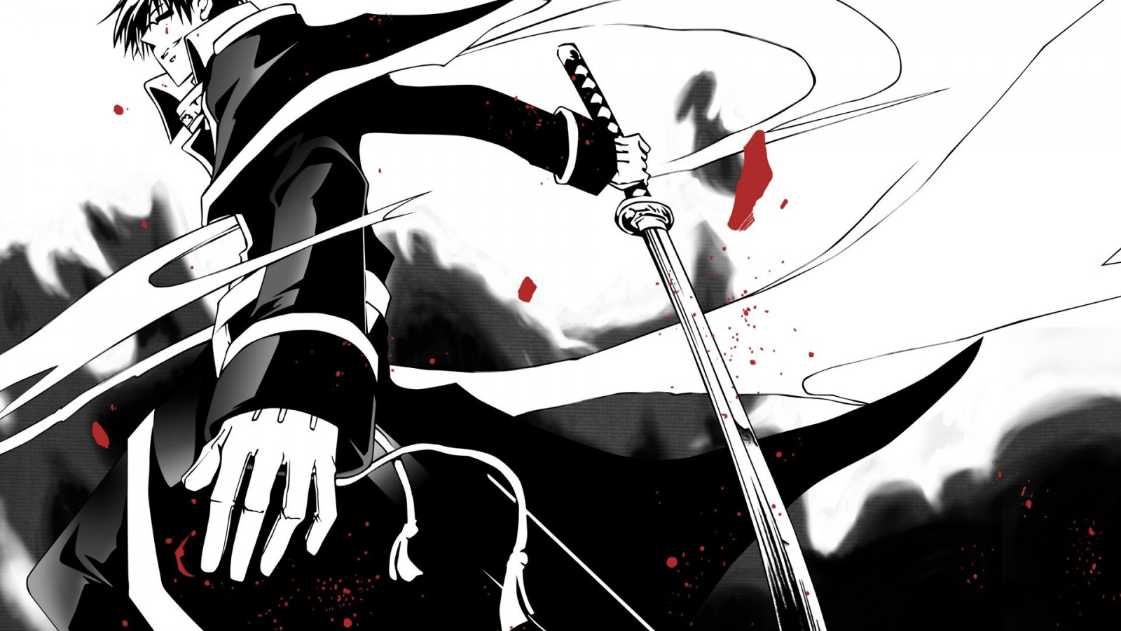 Anime Black And White Wallpaper HD