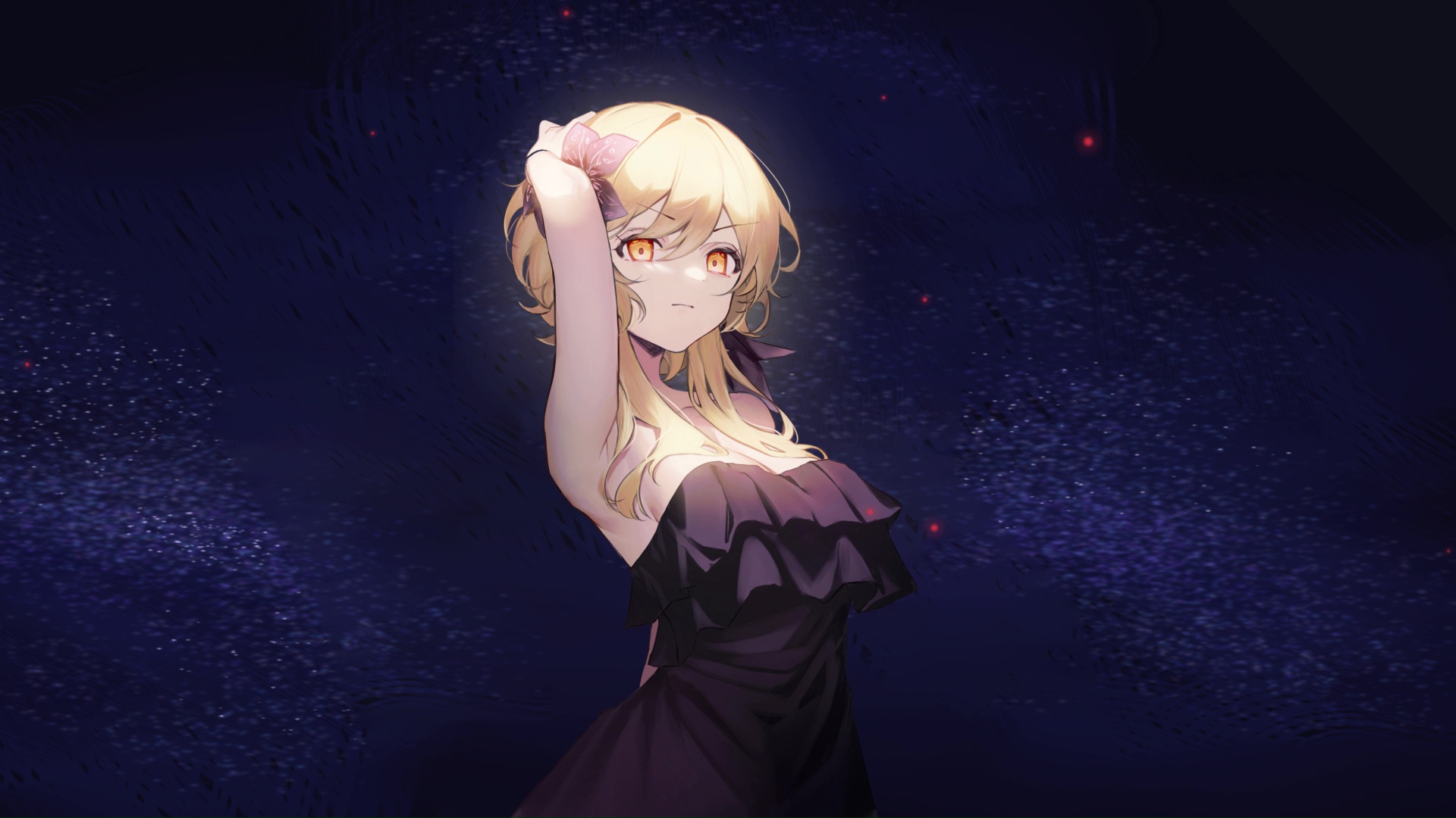 Lumine Black Dress Genshin Impact Live