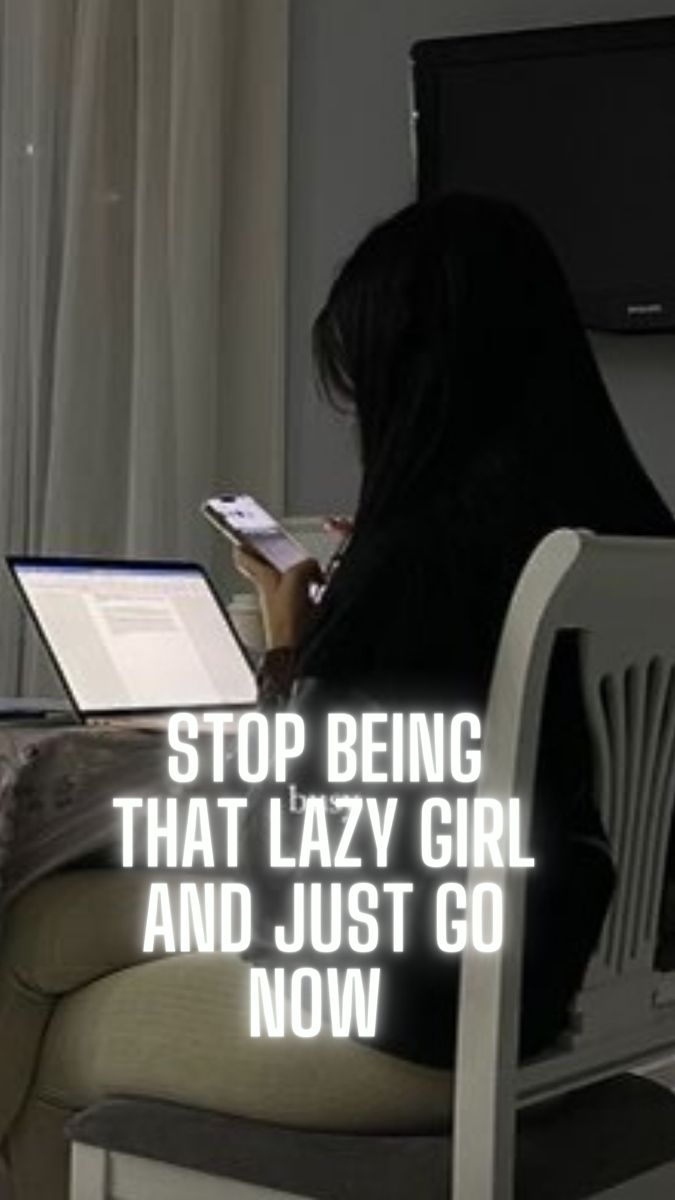 Anti procrastination lazy girl wallpaper