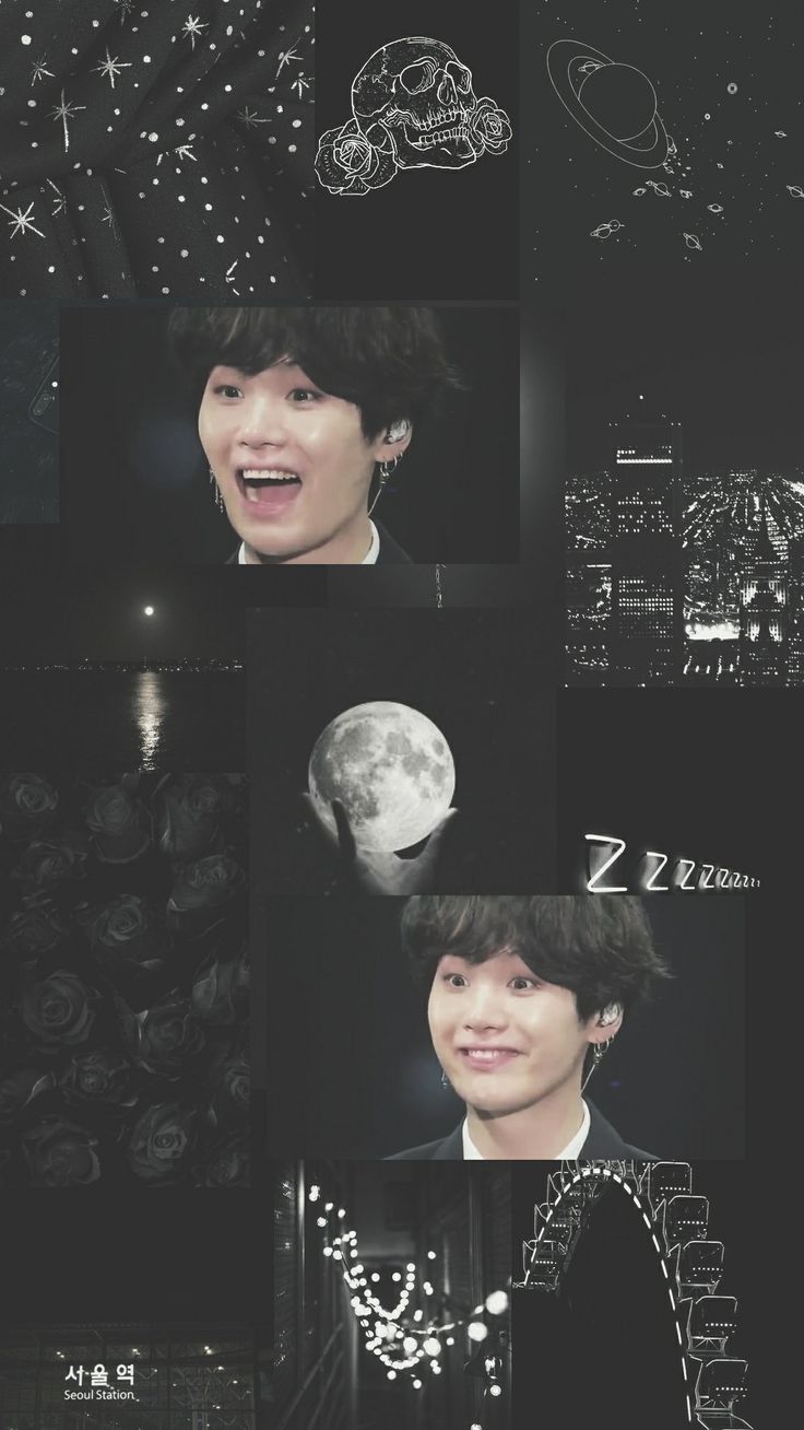 Yoongi Black Aesthetic Wallpaper