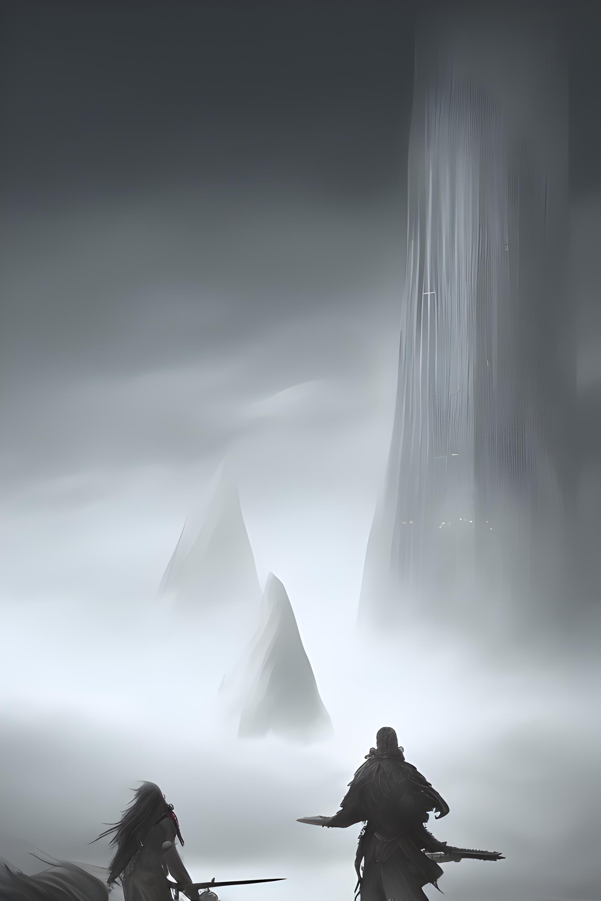 a dark warrior alone on battlefield