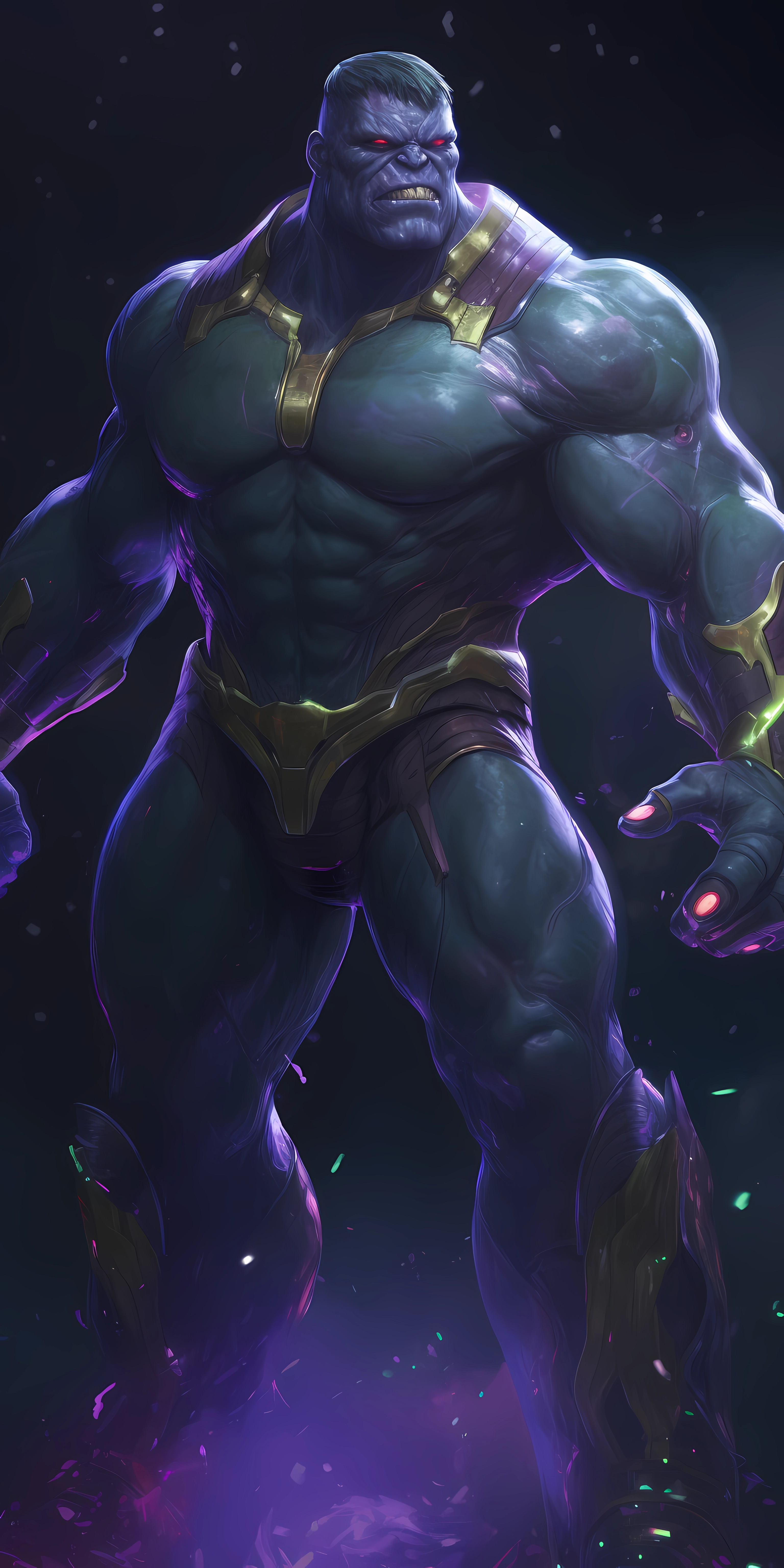 Thanos x Hulk. Comic books art