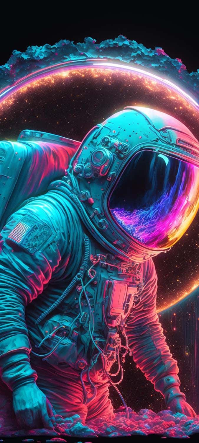 ASTRONAUT Art iPhone Wallpaper HD