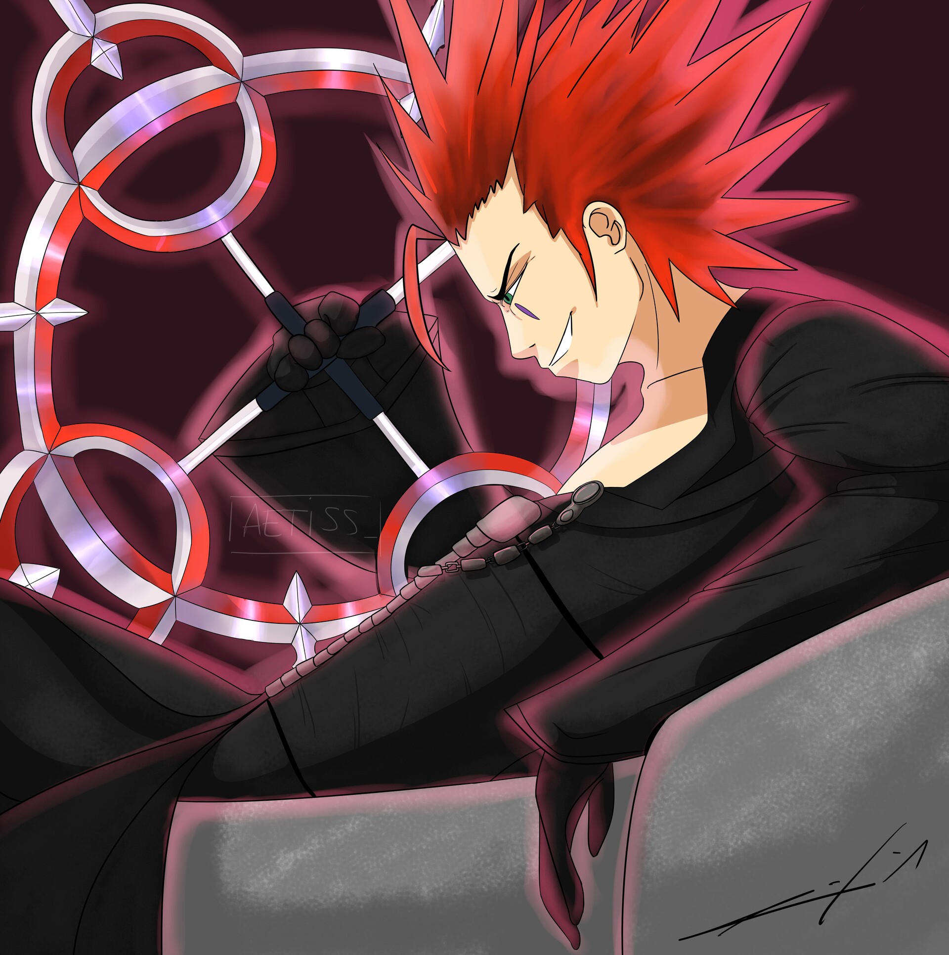 Axel fanart (Kingdom Hearts)