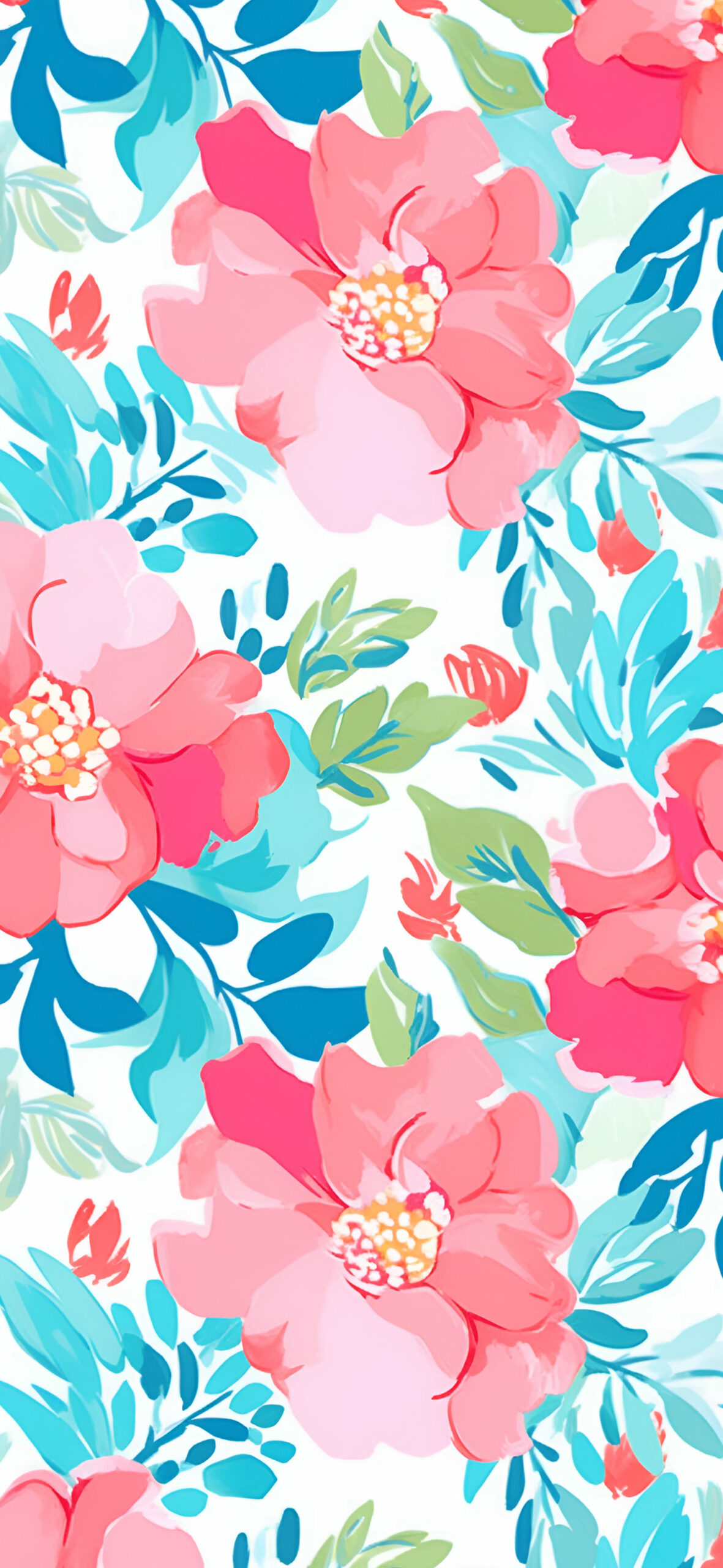 Preppy Flower Blue Wallpapers - Wallpaper Cave