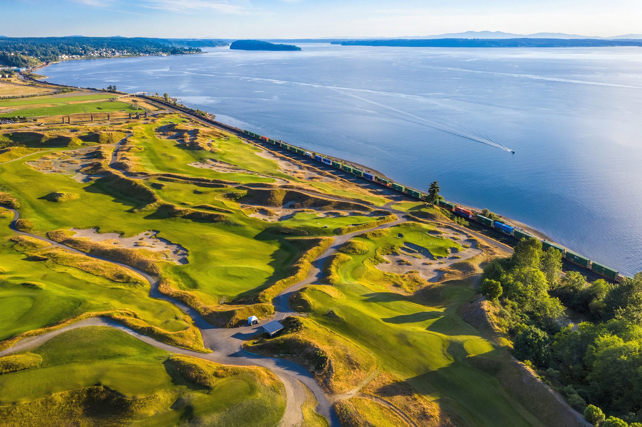 Aerial View of Chambers Bay Golf Course