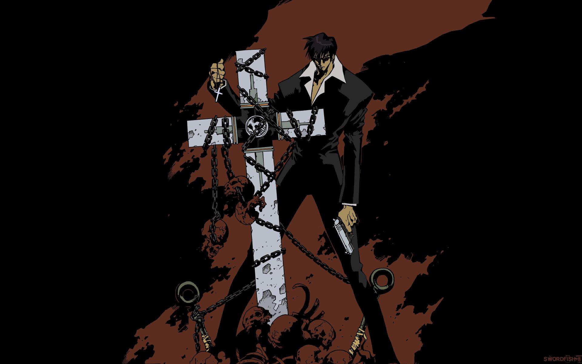 Anime series trigun nicholas d wolfwood