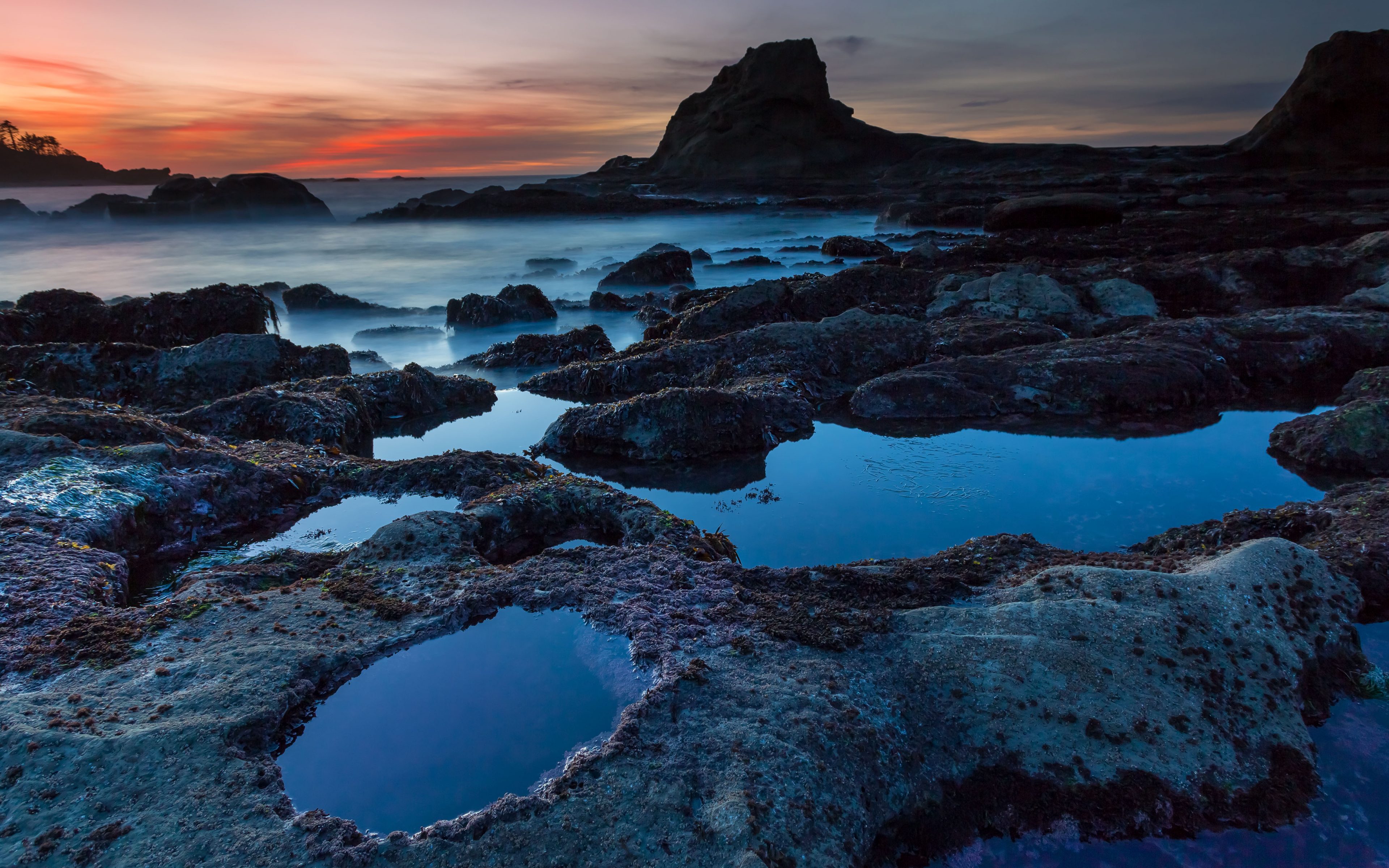 Nature Blue Sunset Ocean Water 5K