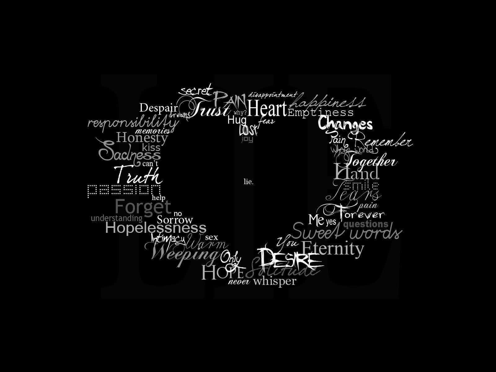 Download a black background with words