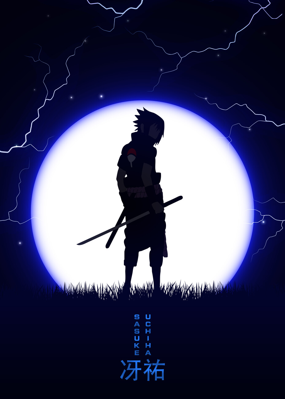 Sasuke Moon Wall Mural. Buy online at