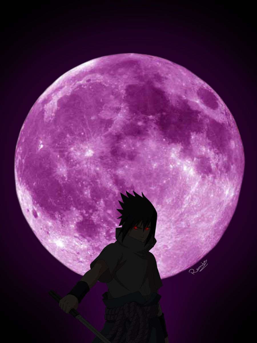 Uchiha Sasuke under The Purple Moon