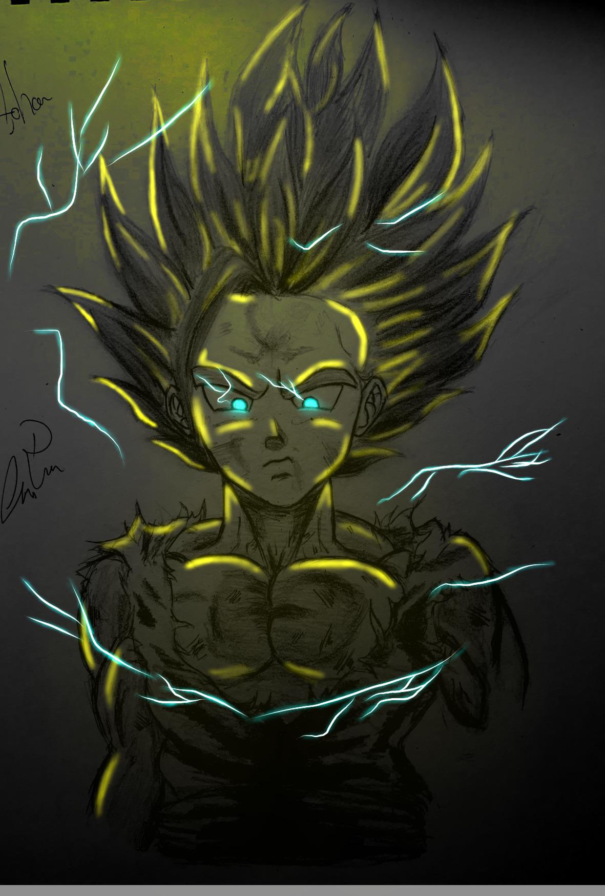 Son Gohan Drawing and glow art -OC