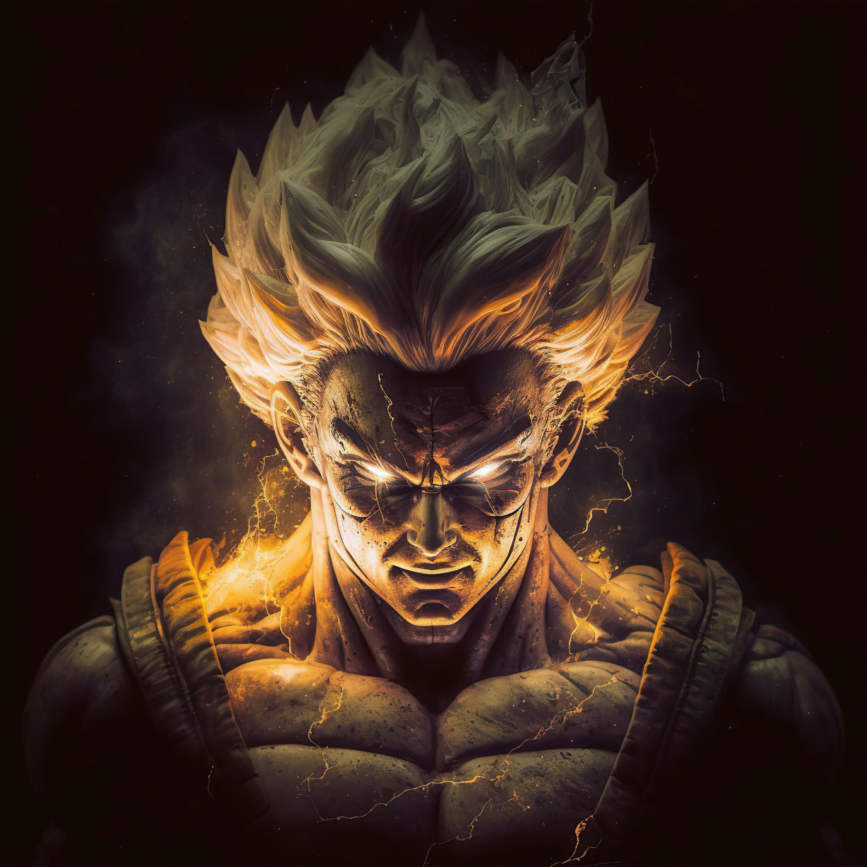 Wallpaper dragon ball, son goku, golden