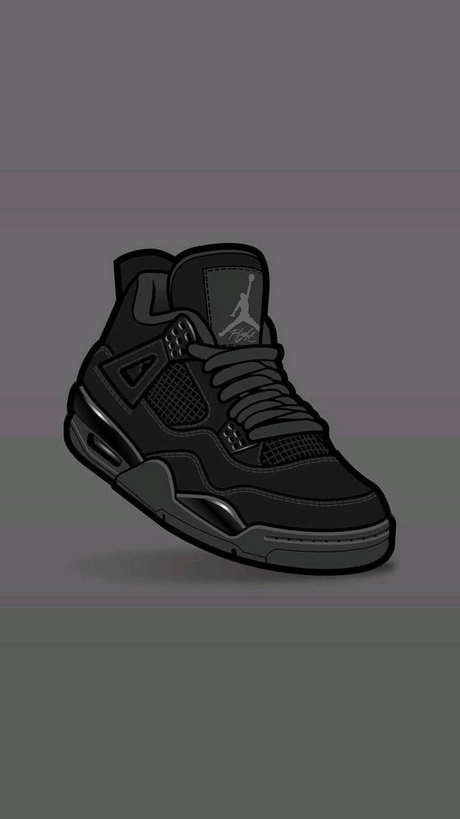 Jordan 4 black cat. Shoes wallpaper