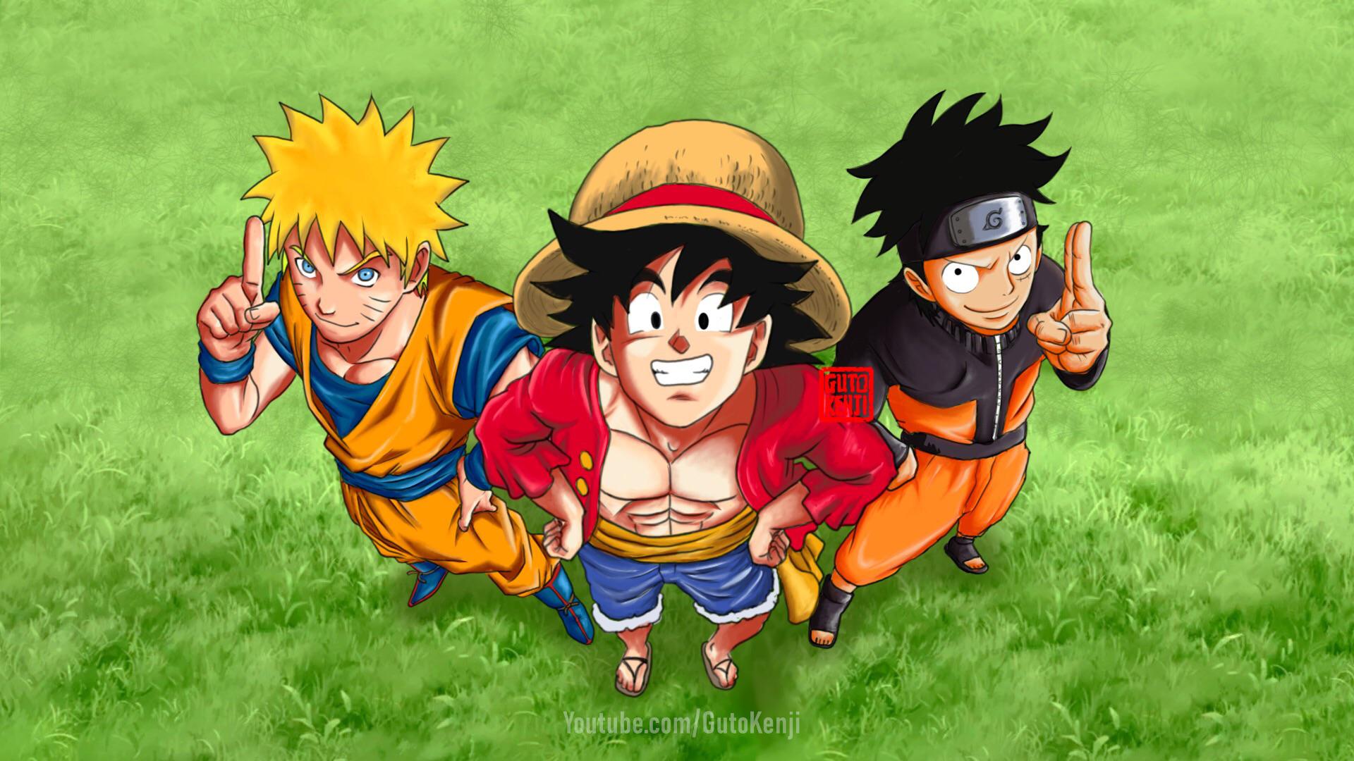 Goku Naruto Luffy mashup Wallpaper I