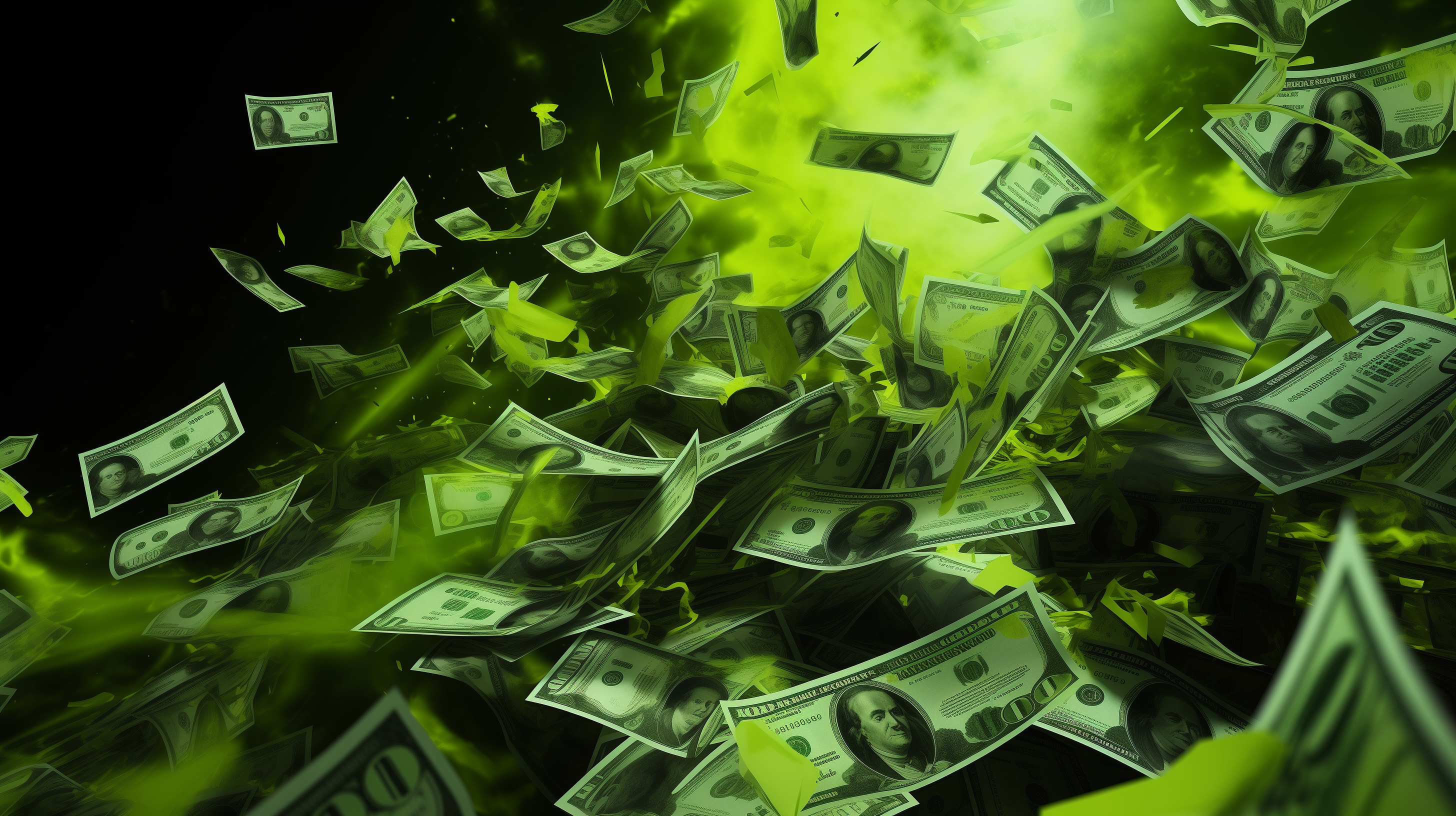 Exploding Money HD Wallpaper
