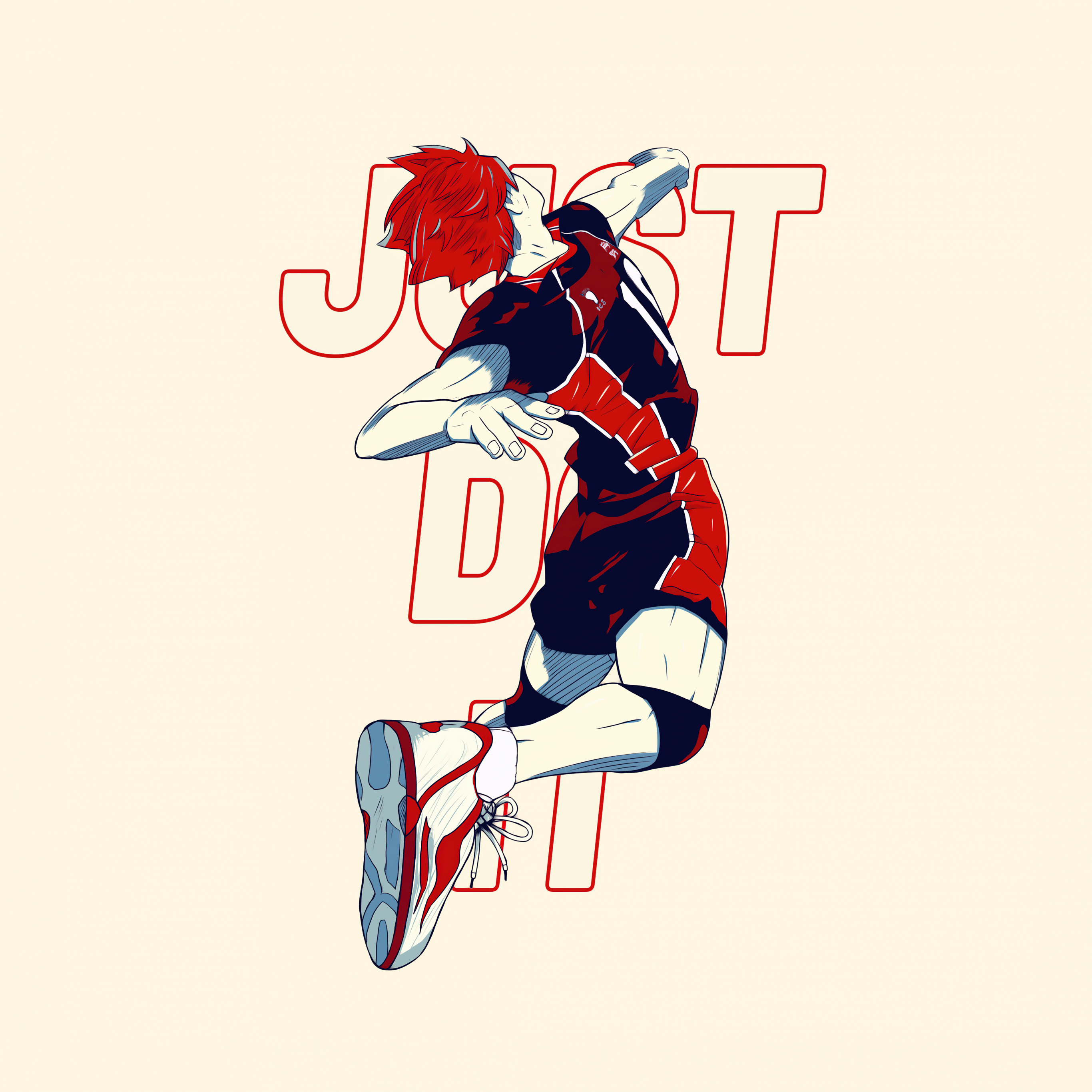 Shoyo Hinata Wallpaper 4K, Just Do It
