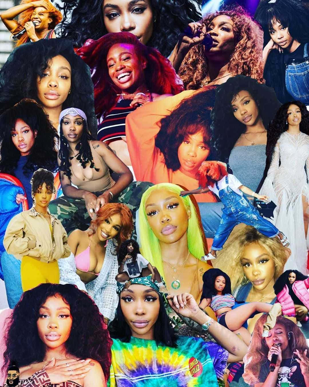 Download Rap Collage SZA Wallpaper