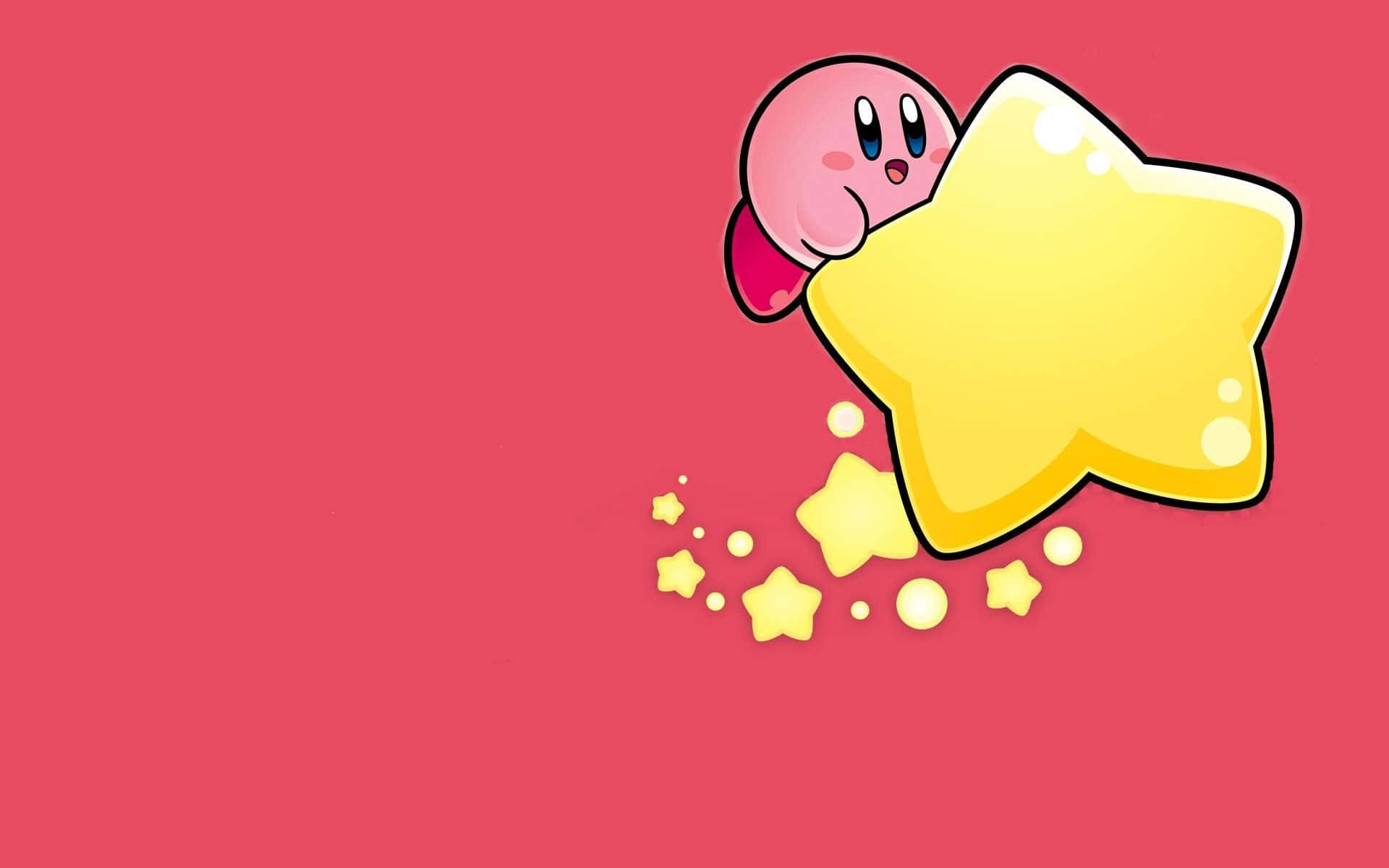 Funny Kirby Pattern Desktop Wallpaper