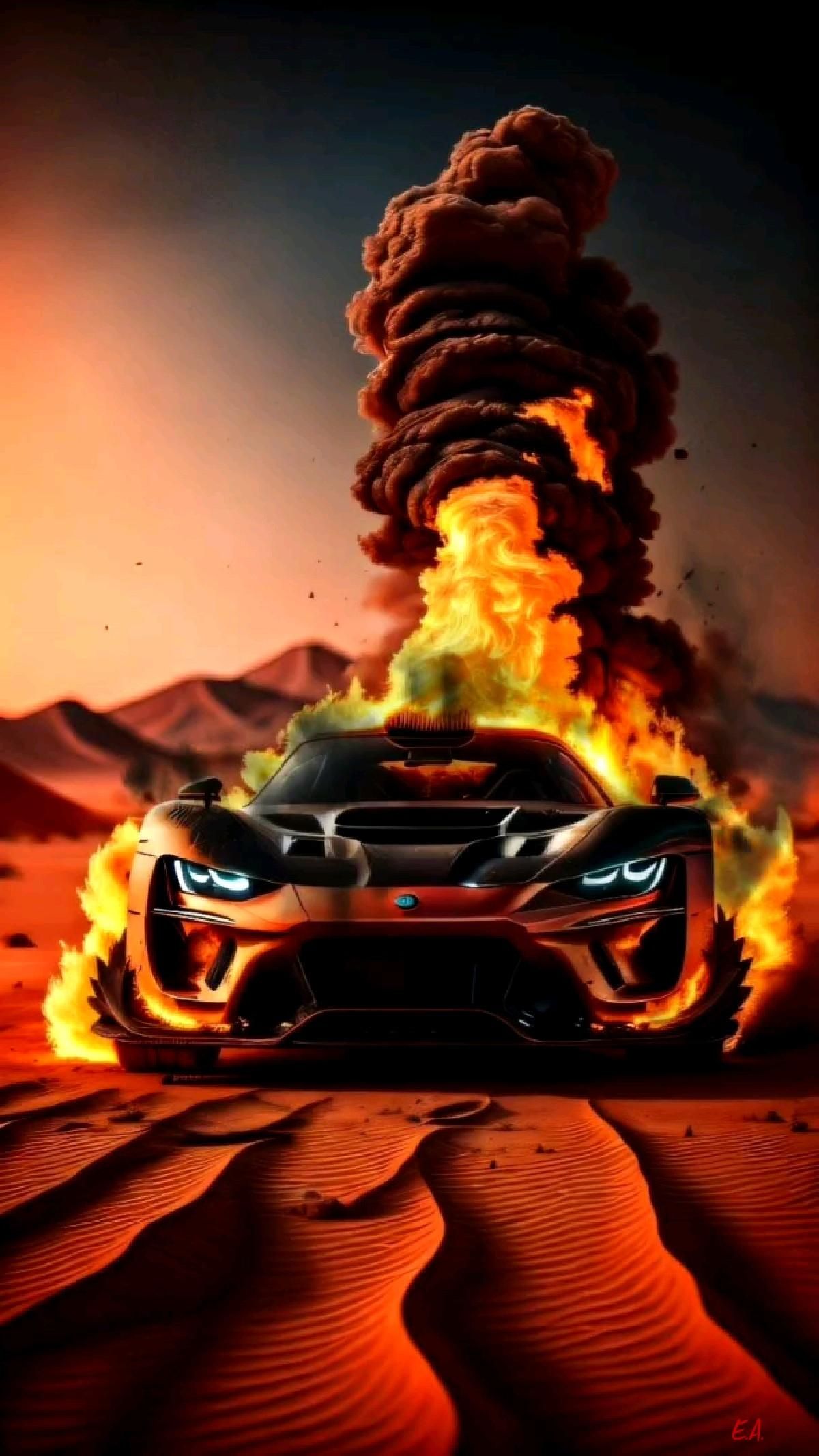 Car Flame Wallpapers - Wallpaper Cave